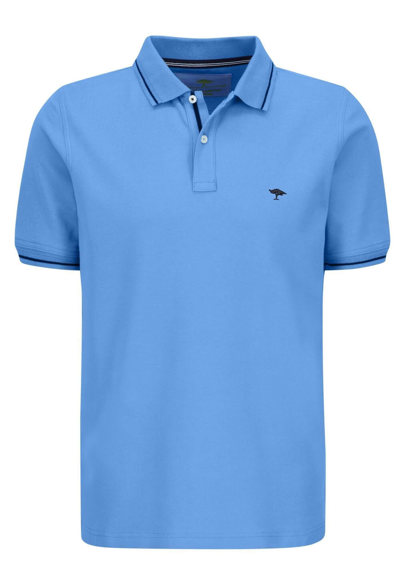 FYNCH-HATTON Poloshirt Herren Poloshirt Modern Fit (1-tlg) blau (51)