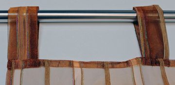 Gardine Gosausee, HOSSNER - ART OF HOME DECO, Schlaufen (1 St), transparent, Schlaufenschal im Streifen-Design