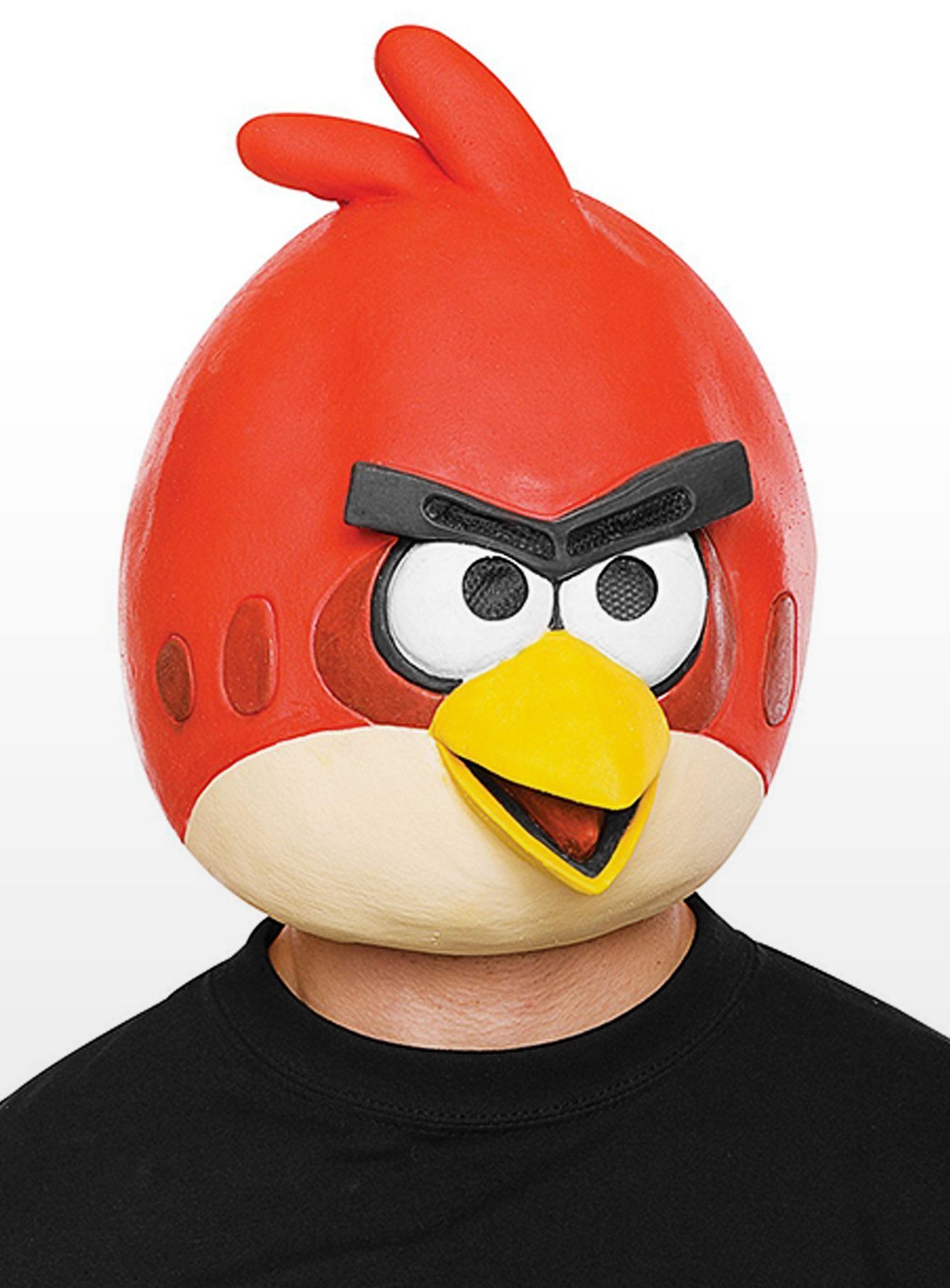 Metamorph Verkleidungsmaske Angry Birds rot (Sonderposten), Original lizenzierte Angry Birds-Maske aus dem Kultspiel