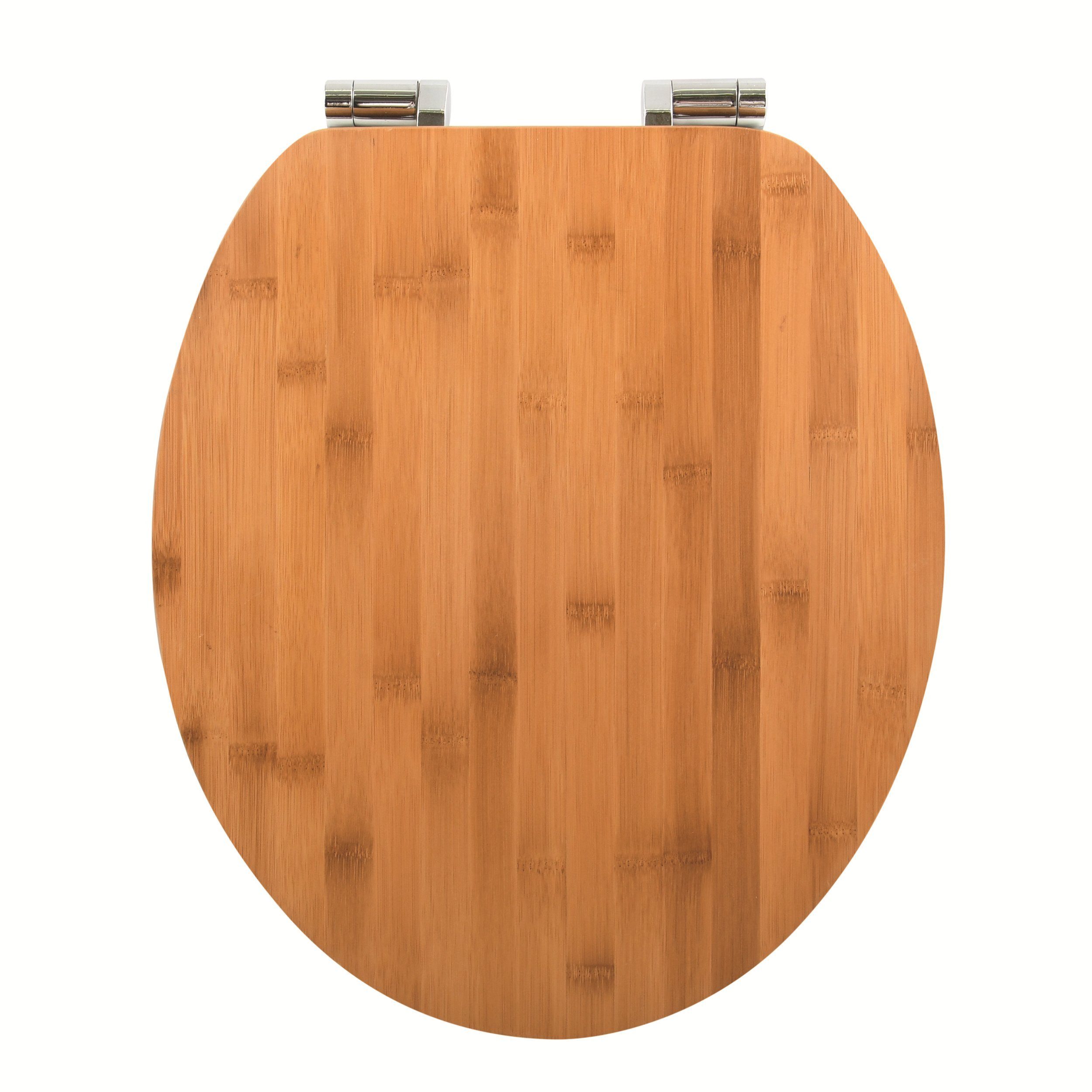 spirella WC-Sitz OSLO, Toilettendeckel aus Bambus, mit Absenkautomatik - hochwertige und solide Qualität