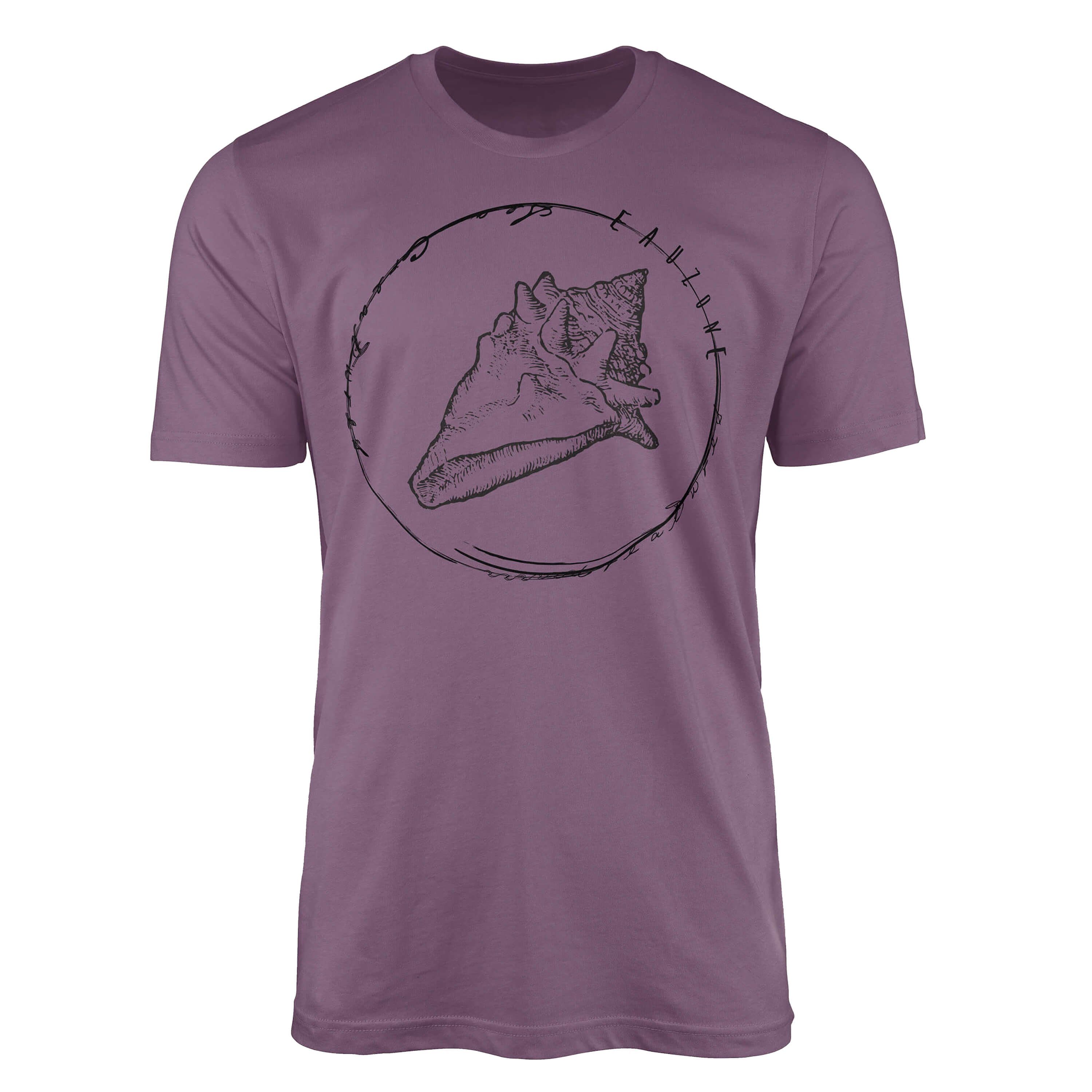 Sinus Art T-Shirt T-Shirt Tiefsee Fische - Serie: Sea Creatures, feine Struktur und sportlicher Schnitt / Sea 023 Shiraz