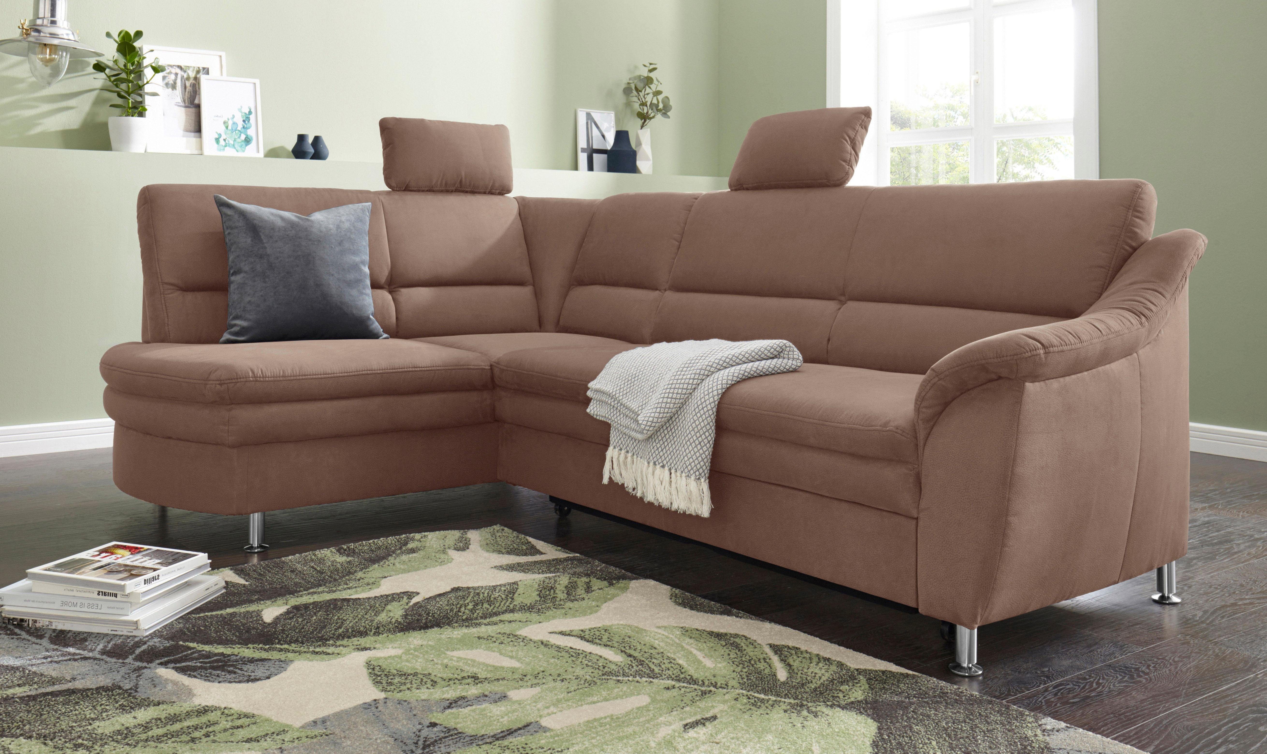 sit&more Ecksofa Cardoso L-Form, mit Federkern, wahlweise mit Schlaffunktion und Schubkasten
