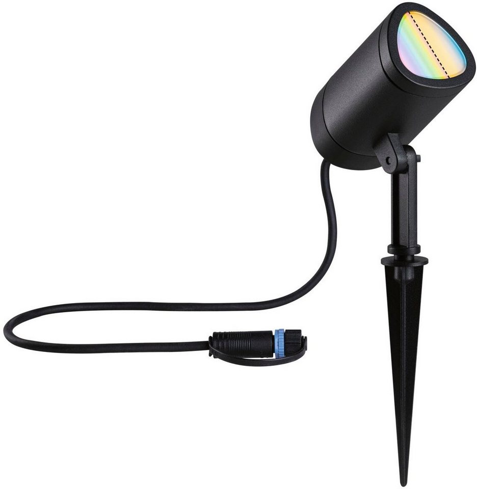 Paulmann LED Gartenstrahler Plug & Shine Spot Shira, LED fest integriert,  Tageslichtweiß, RGBW Zigbee 2000-6500K