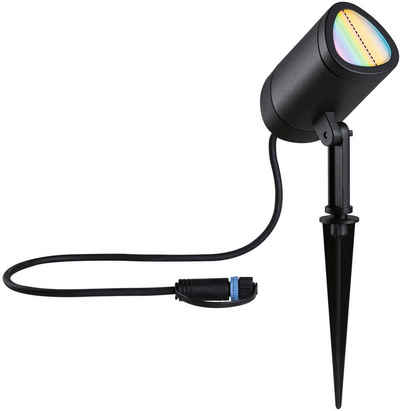 Paulmann LED Gartenstrahler Plug & Shine Spot Shira, LED fest integriert, Tageslichtweiß, RGBW Zigbee 2000-6500K