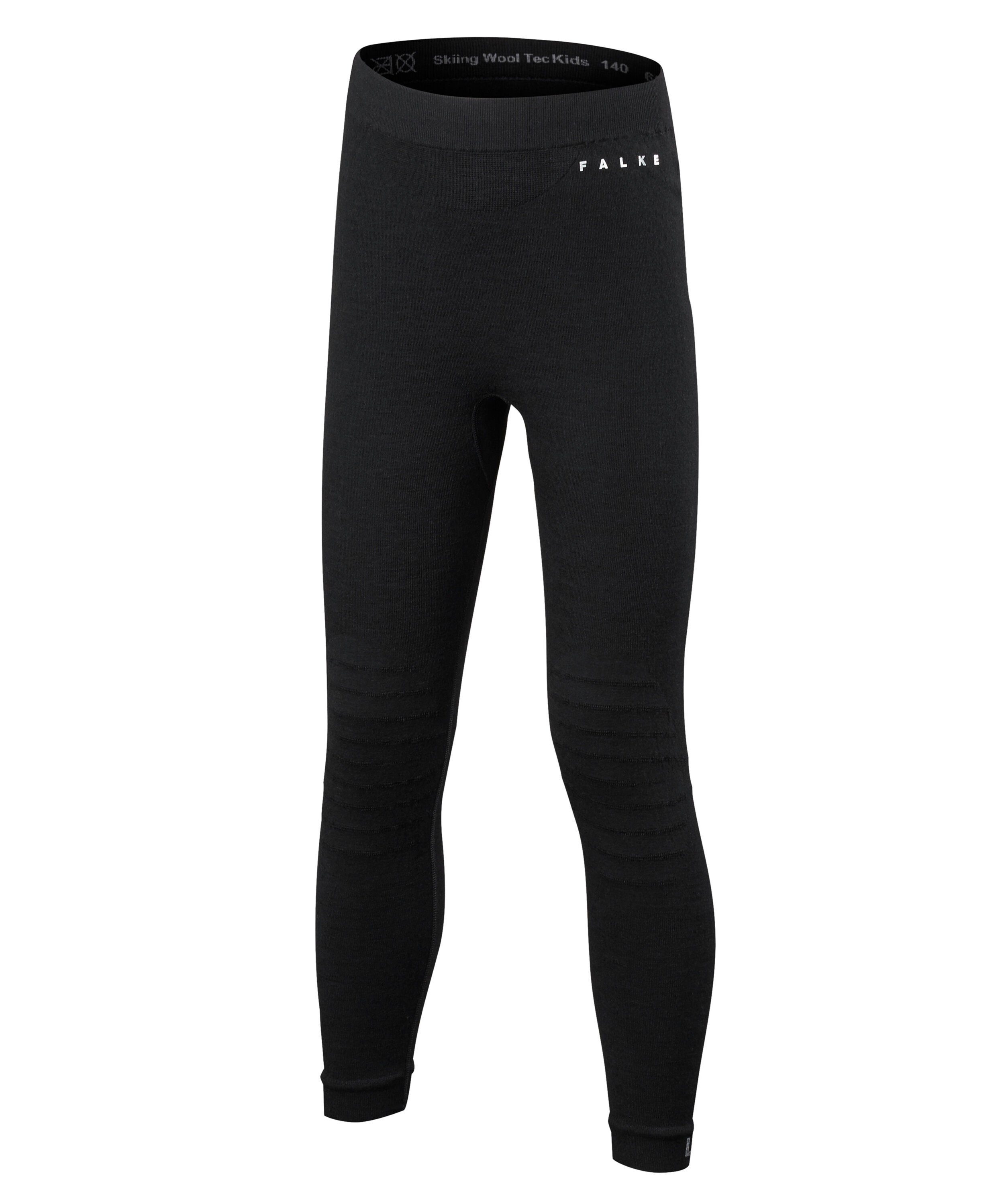 FALKE Thermounterhose Wool-Tech (1-St) aus Merinowolle für kalte bis sehr kalte Temperaturen black (3000) | Thermounterhosen