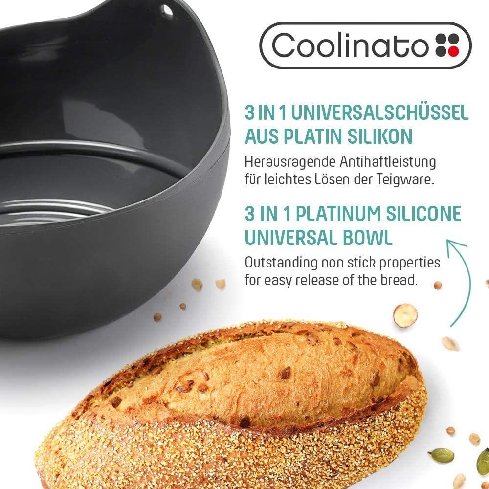 FaXal® Silikon Brotbackform Oval 20cm - 3in1 Universalschüssel Backen Mixen Dünsten