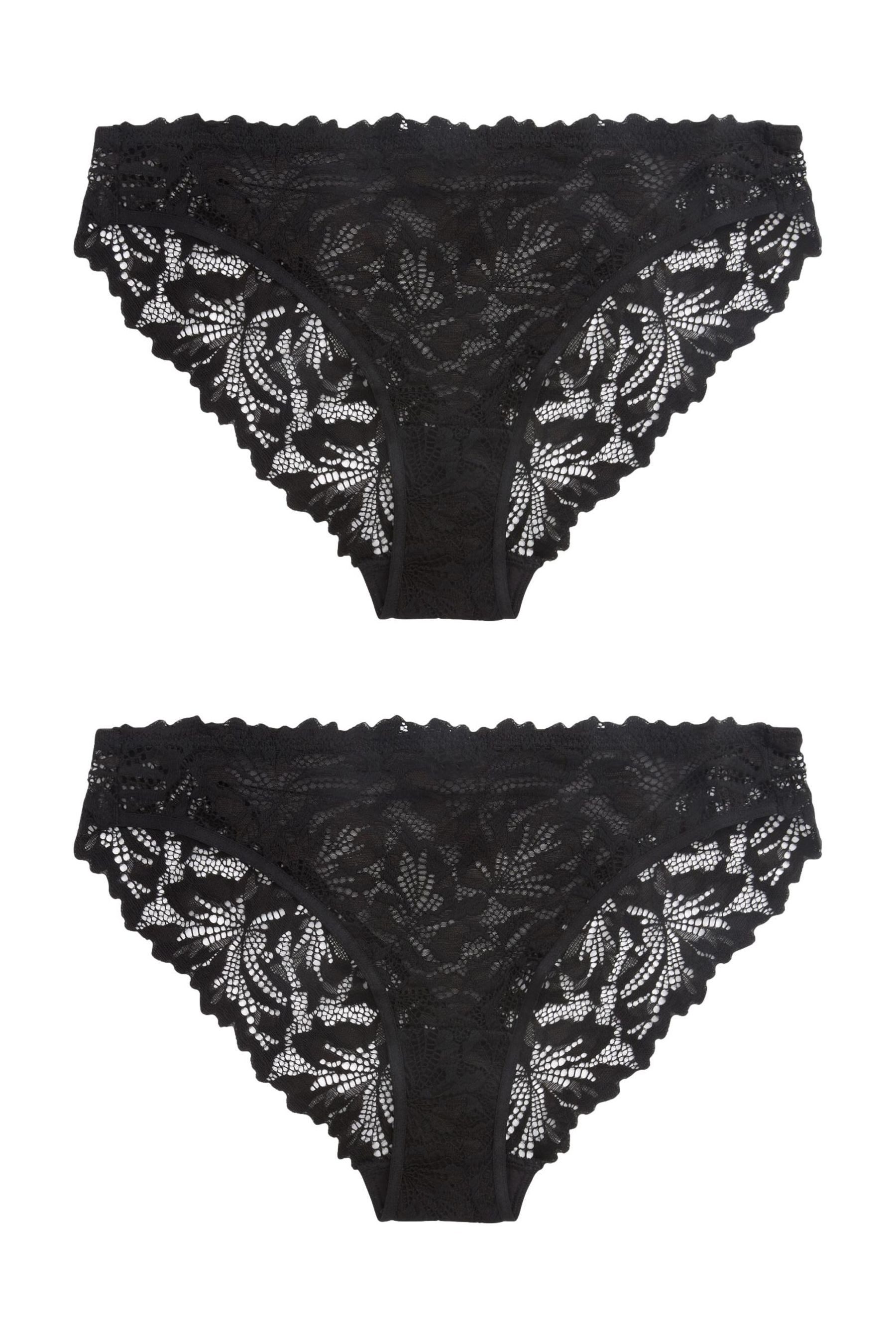 Next Slip 2er-Pack Komfort Spitzenslips, hohes Bein (2-St)