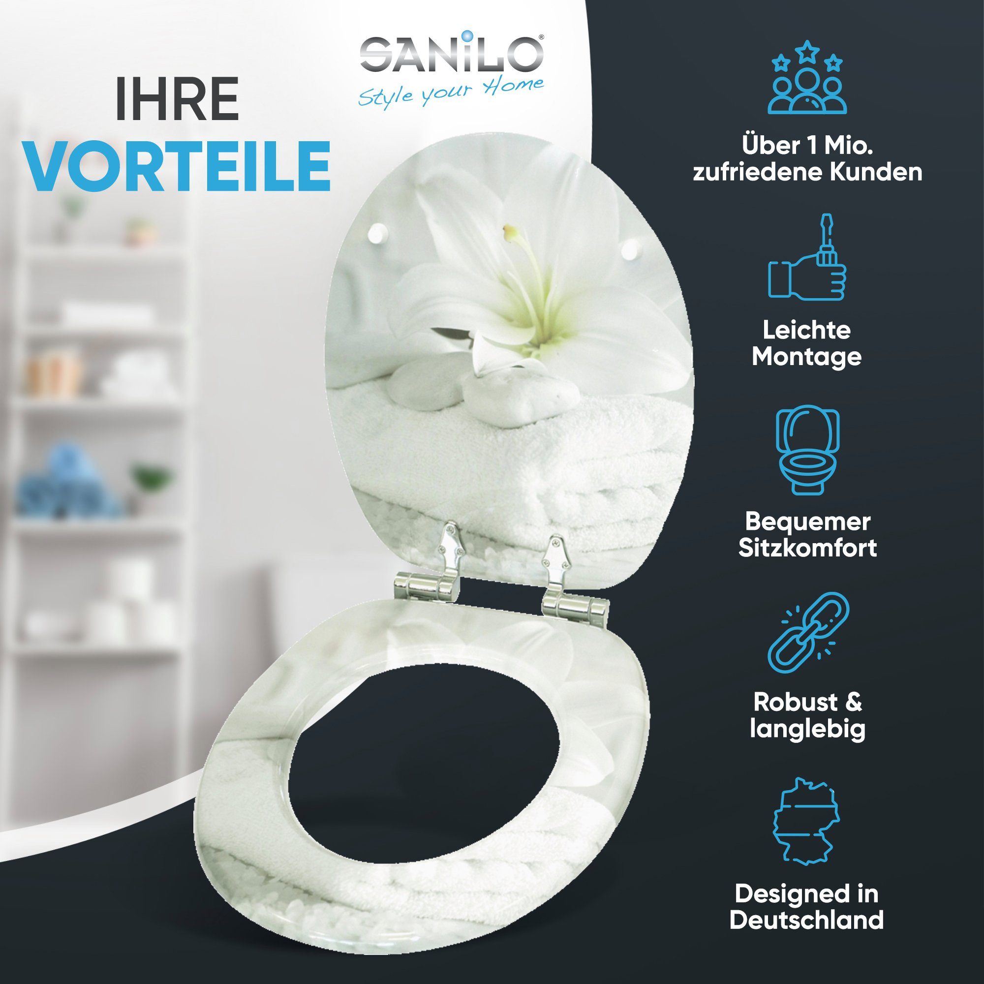 Sanilo WC-Sitz Good Feeling, mit Absenkautomatik, hochwertig & modern, univ günstig online kaufen
