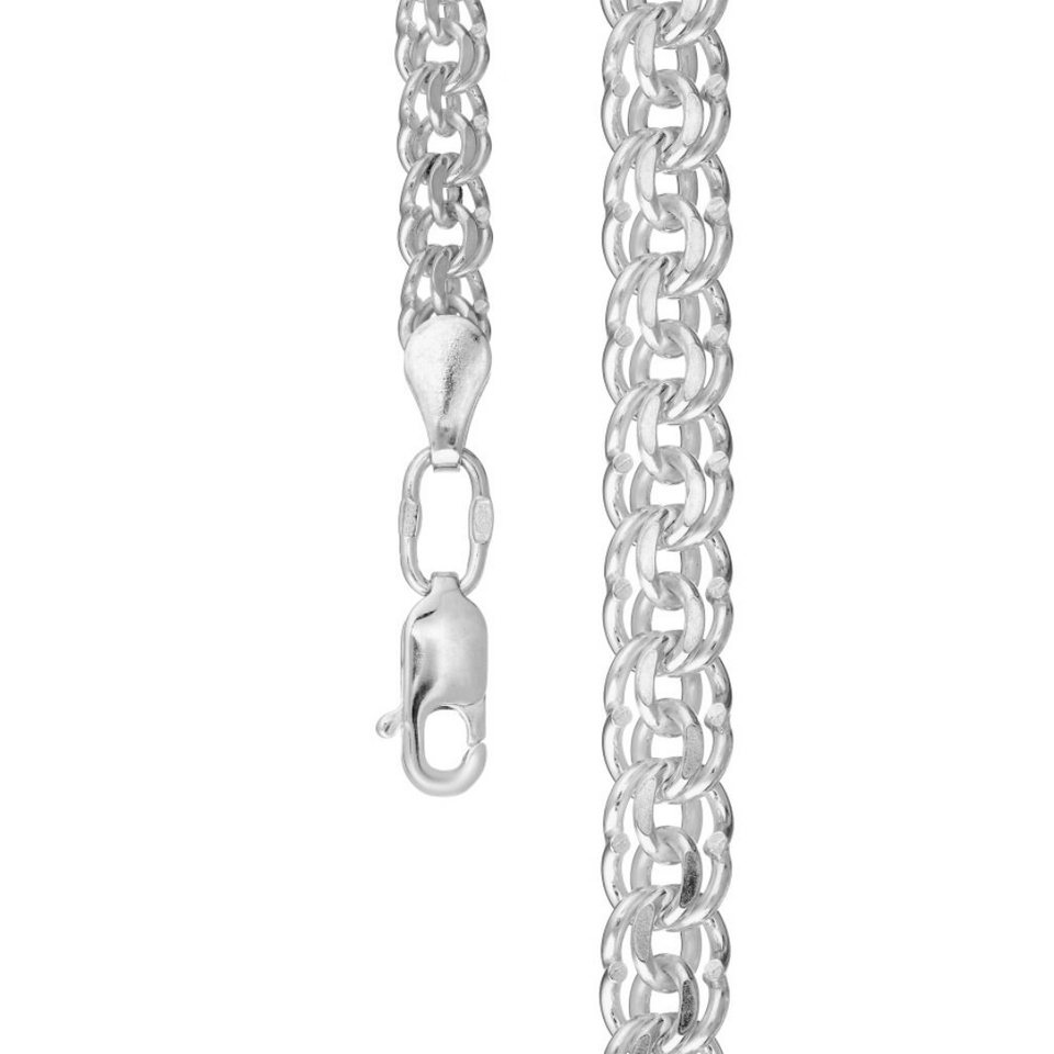 Zolotoy Silberkette Garibaldi Halskette 925 Silber 8,0 mm KEs052120Gr  Massiv (1-tlg., inkl. Schmuckbox), Silberschmuck für Herren & Damen  Hochglanz