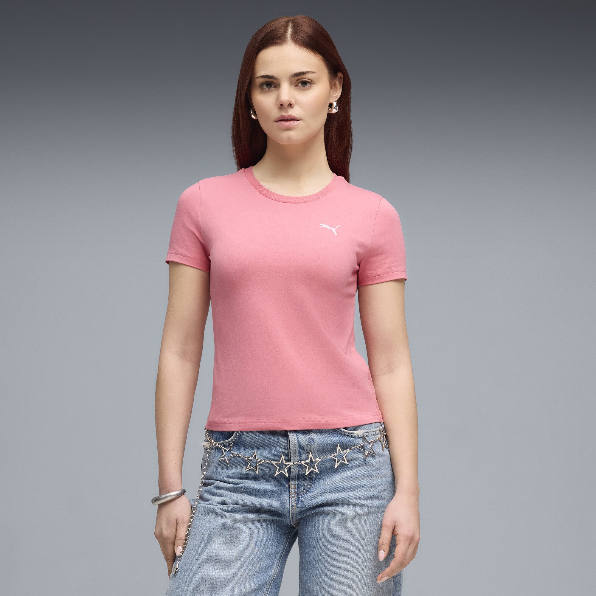 PUMA T-Shirt Essentials Slim T-Shirt Damen