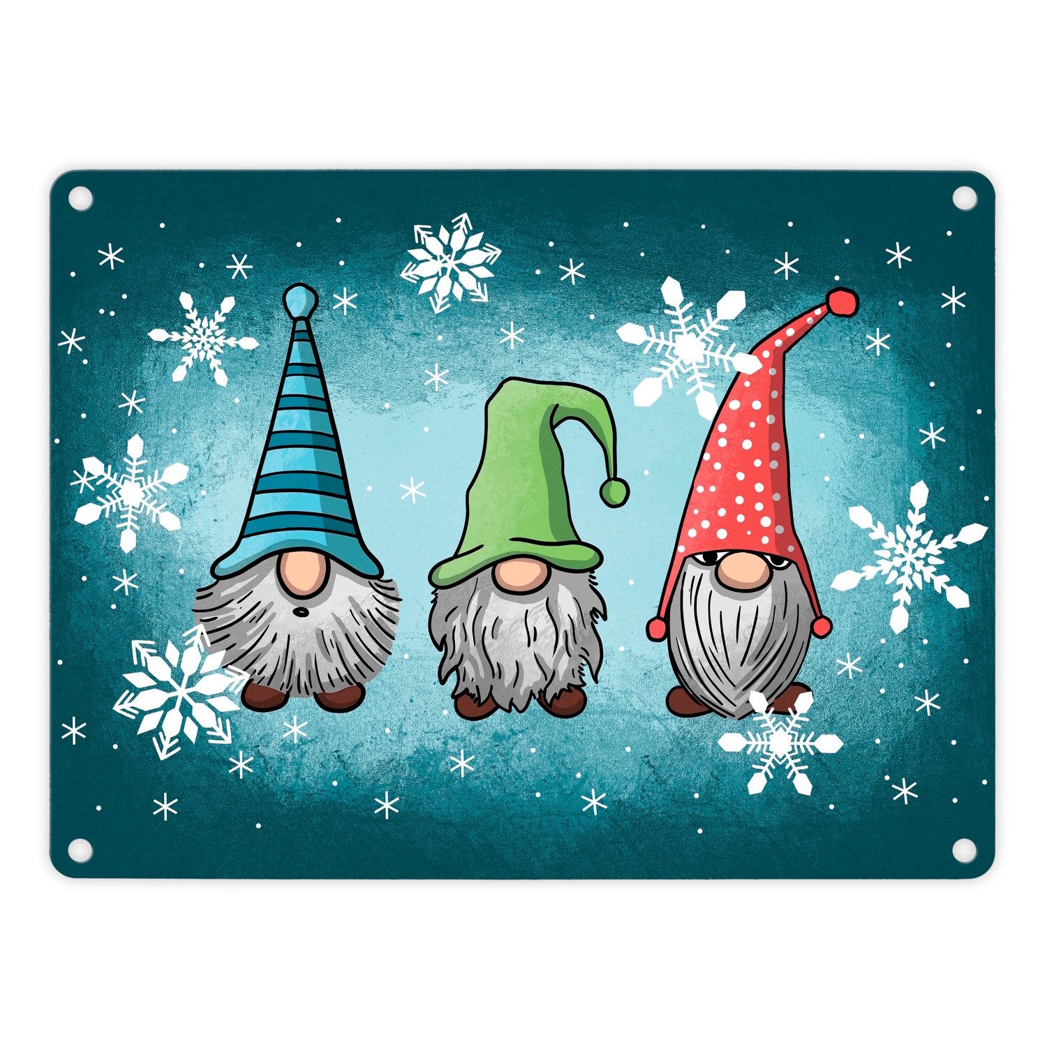 Metallschild Weihnachts-Wichtel Metallschild in 15x20 cm