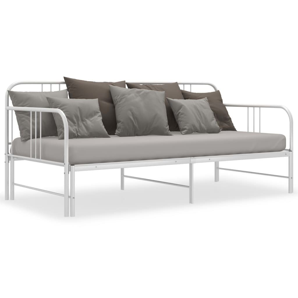 DOTMALL Bettgestell Ausziehsofa Bettgestell Grau Metall günstig online kaufen