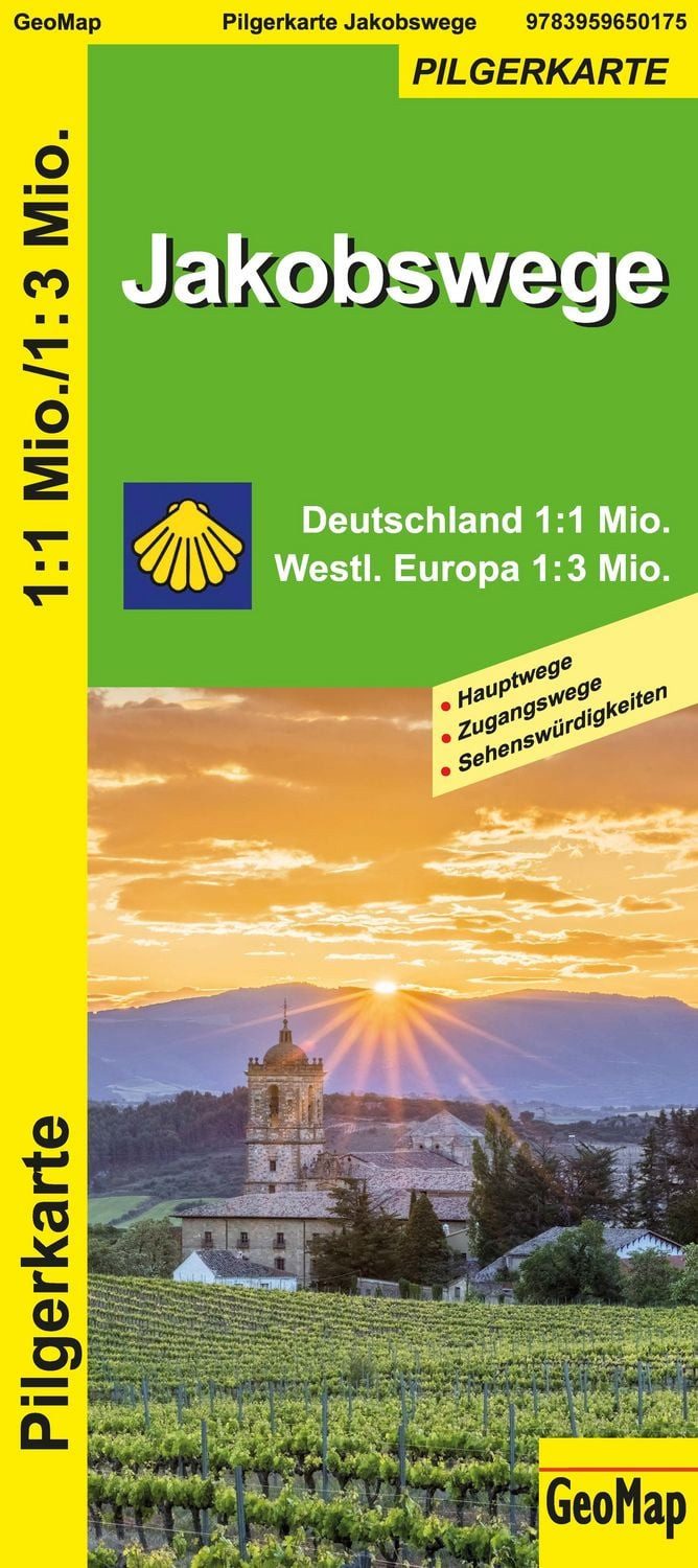 Jakobswege Deutschland und westliches Europa / GeoMap