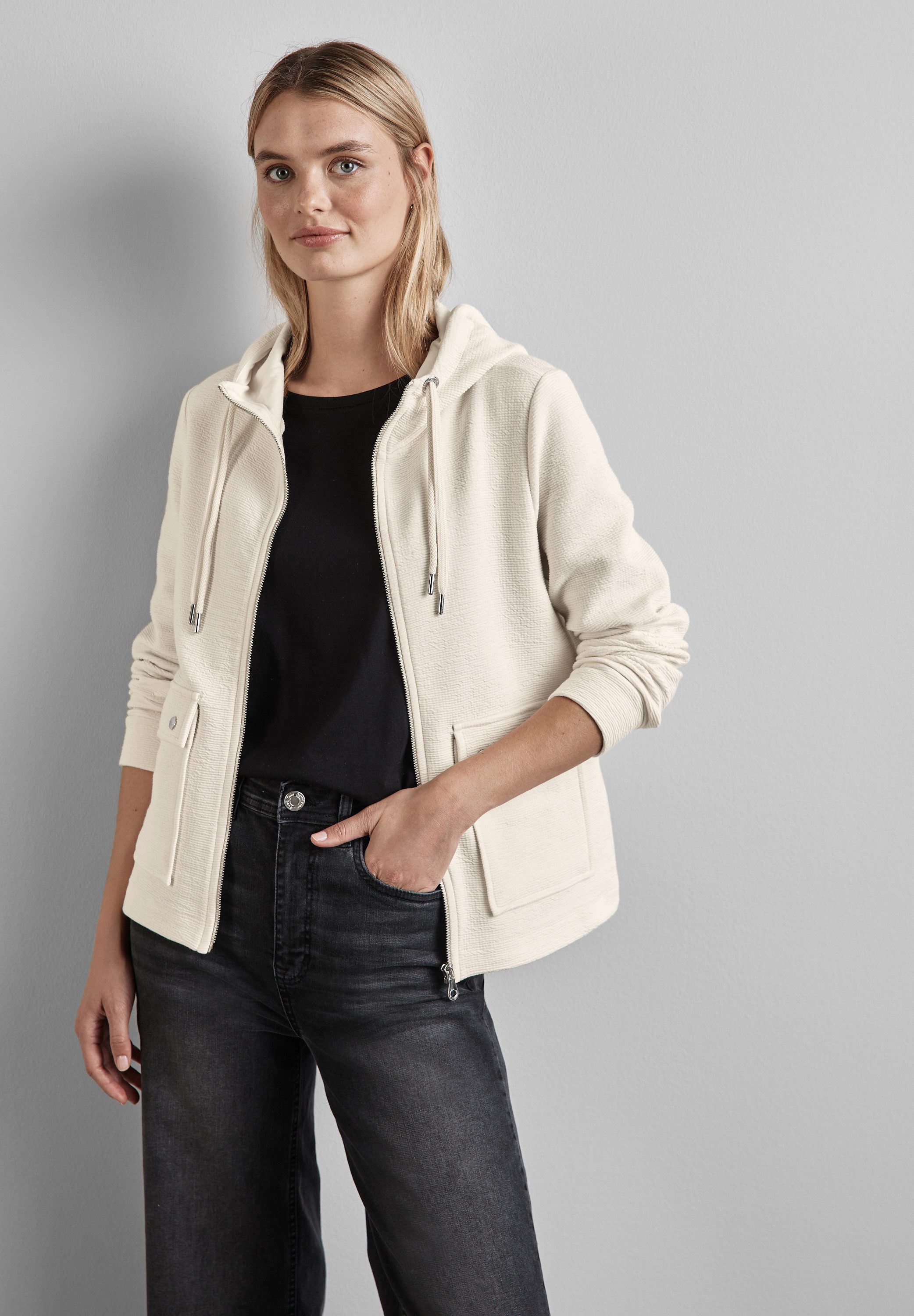 STREET ONE Sweatjacke mit Kapuze