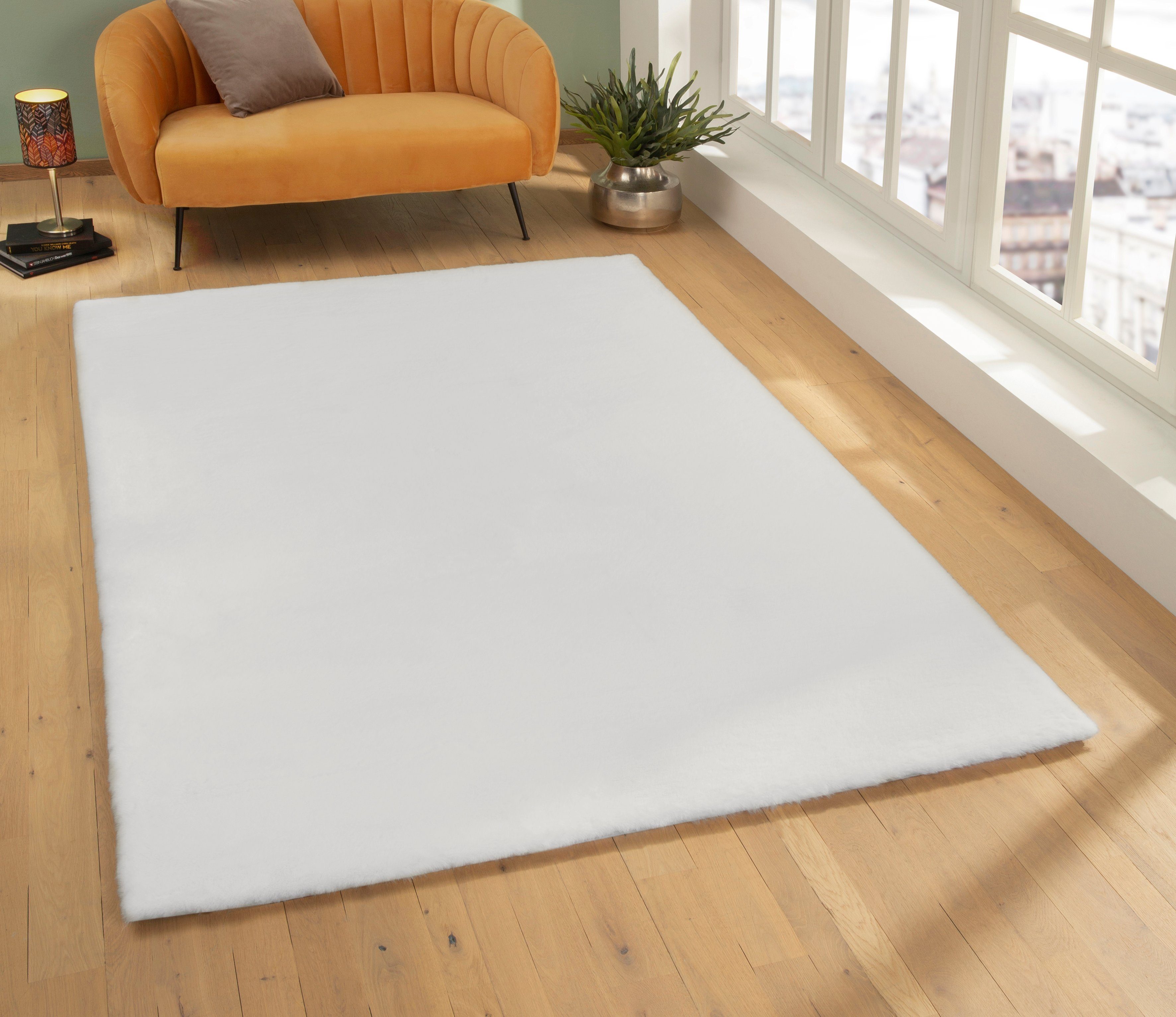 my home Fellteppich Rabbit, Kunstfell, Kaninchenfell-Haptik, Microfaser, re günstig online kaufen