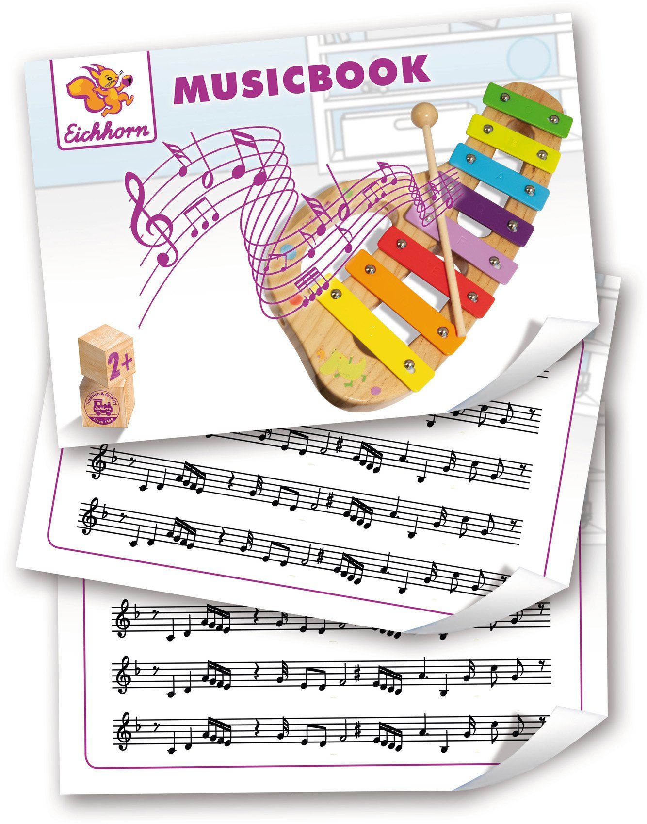 Eichhorn Spielzeug-Musikinstrument Xylophon, inkl. Liederbuch günstig online kaufen