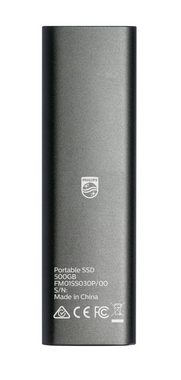 Philips FM50SS030P/00 externe SSD (500GB) SATA" 540 MB/S Lesegeschwindigkeit, 520 MB/S Schreibgeschwindigkeit, Space Grey, Aluminium, Ultra Speed USB-C 3.2