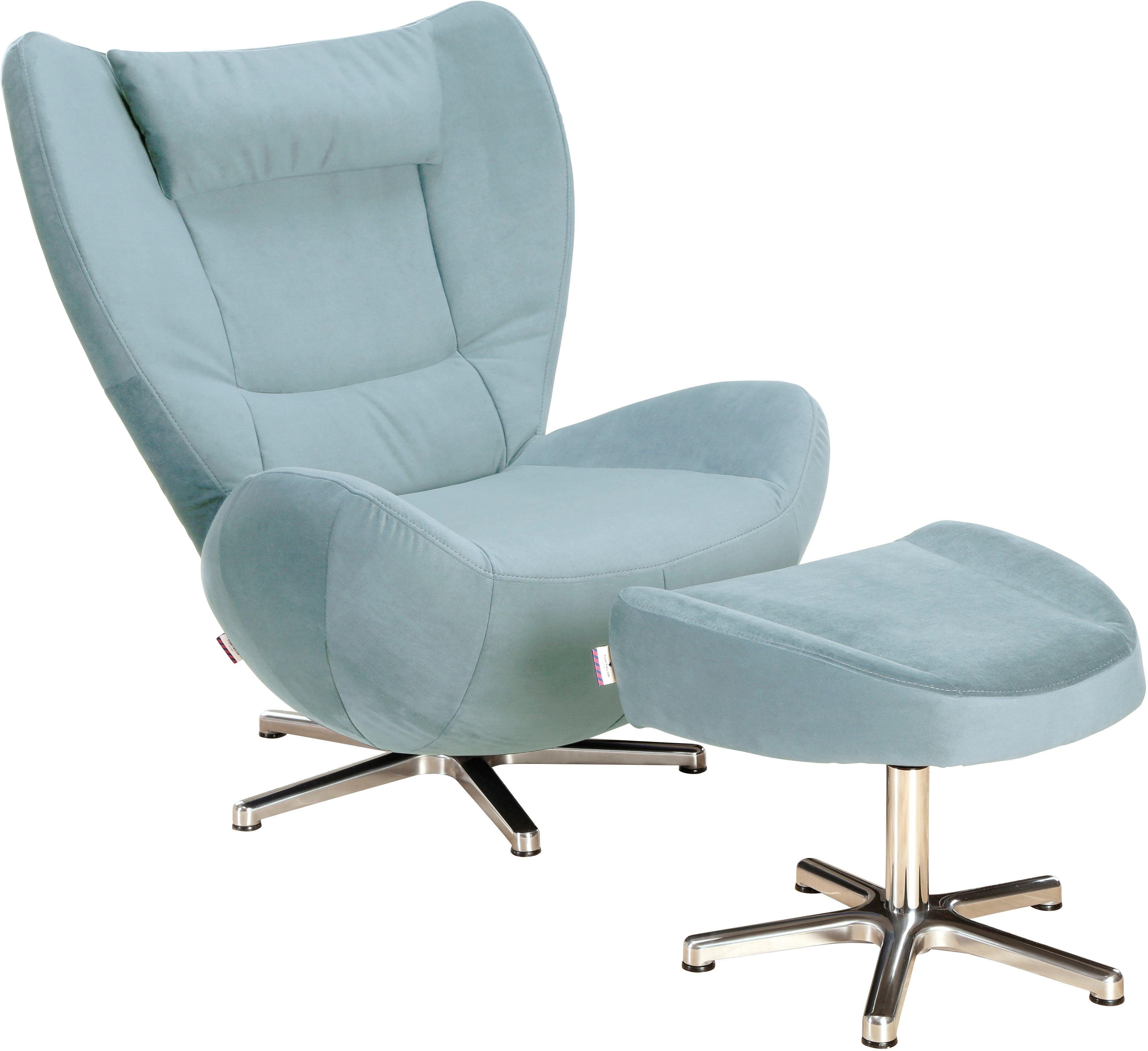 PURE, TOM TOM TAILOR Loungesessel mit HOME Chrom Metall-Drehfuß in