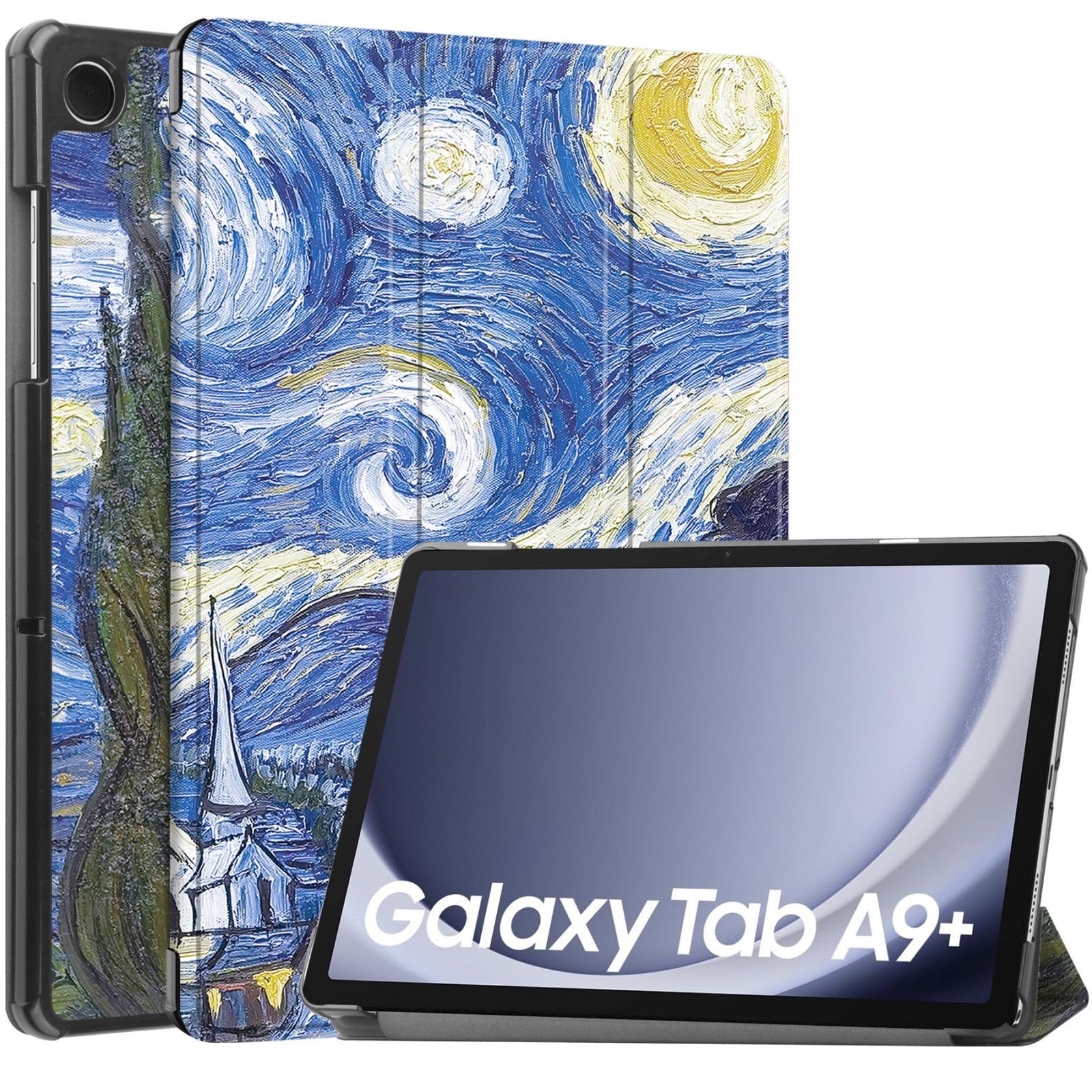 Lobwerk Tablet-Hülle Schutzhülle für Samsung Tab A9+ Plus 2023 SM-X210/X216/X218 11 Zoll, Wake & Sleep Funktion, Sturzdämpfung, Aufstellfunktion