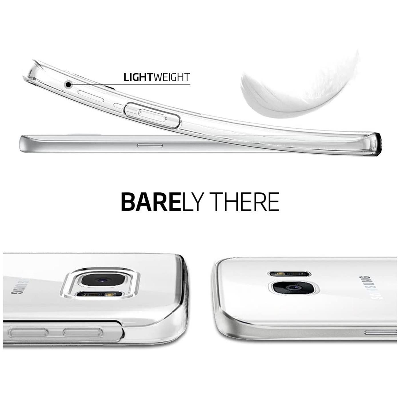 CoolGadget Handyhülle Transparent Ultra Slim Case für Samsung Galaxy S7 5,1 Zoll, Silikon Hülle Dünne Schutzhülle für Samsung S7 Hülle