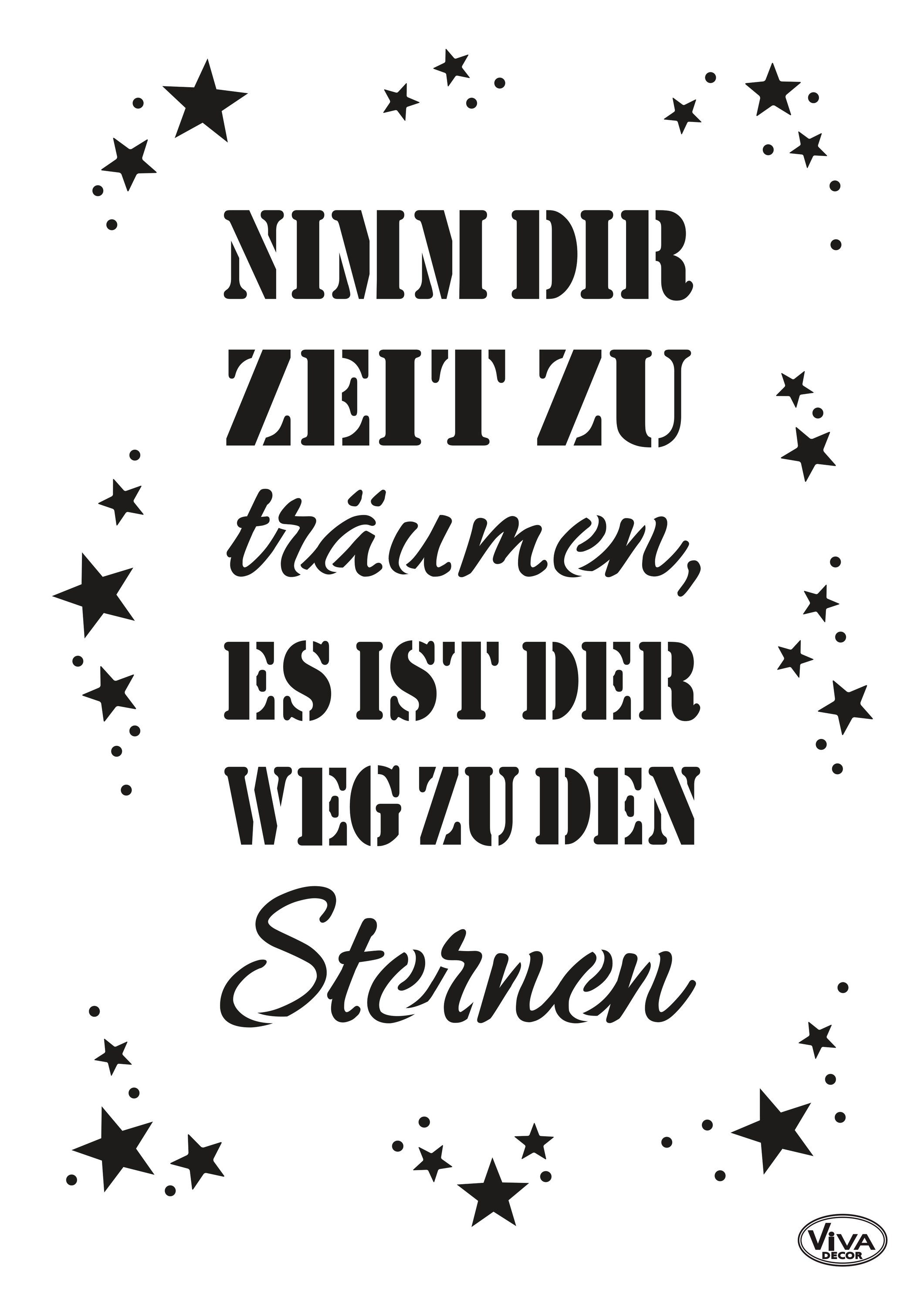 Viva Decor Malschablone Schablone Nimm dir Zeit, DIN A3