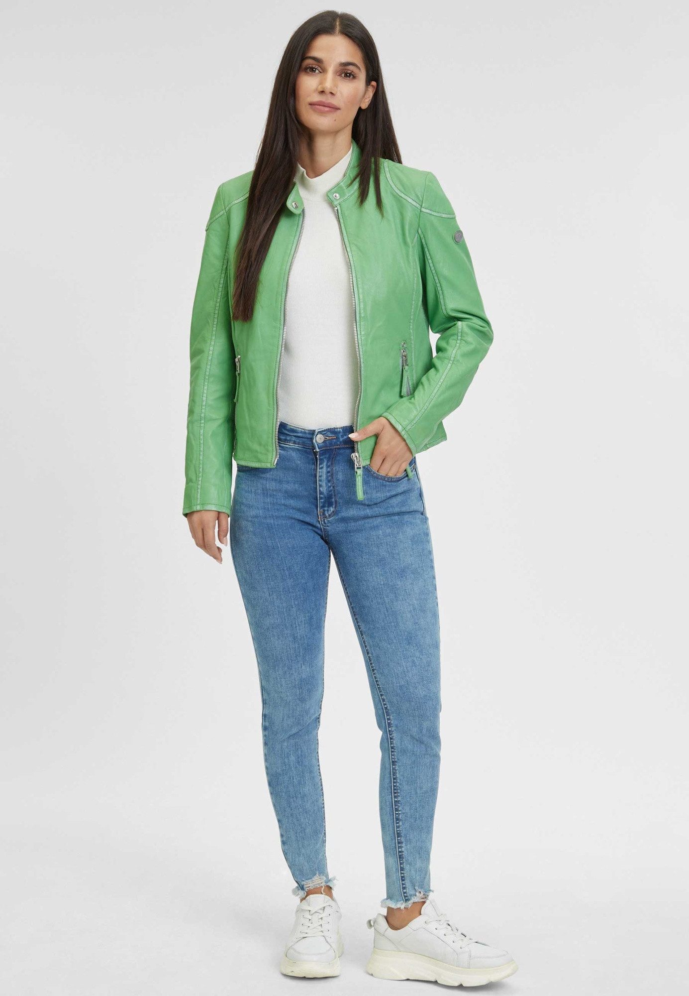 Gipsy by Mauritius Lederjacke GWFaiza Gipsy by Mauritius - Damen Lederjacke Lammnappa grün
