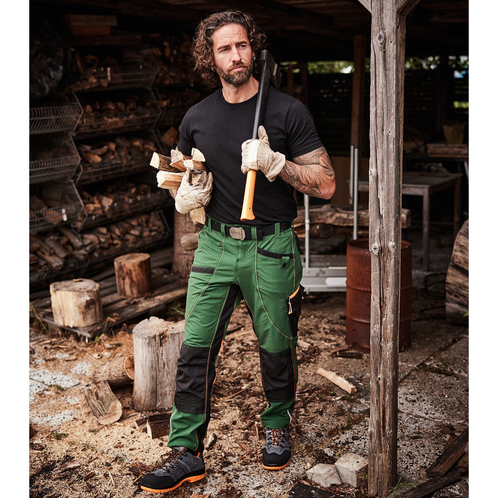 Terrax Workwear Arbeitshose 20589 Herren Bundhose für die Arbeit im sportlichen Look mit Details