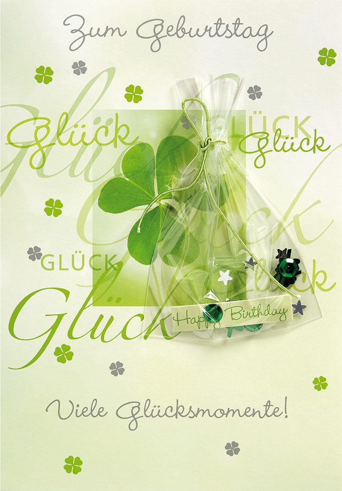 Grußkarten Geburtstag Glückwunschkarte im Format 115x17cm mit Umschlag uniq175