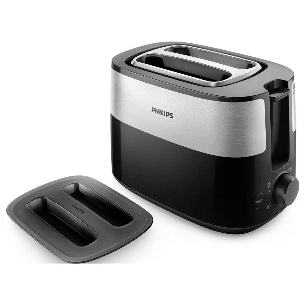 Philips Toaster Philips Daily Collection Toaster Schwarz, Silber, 900.00 W