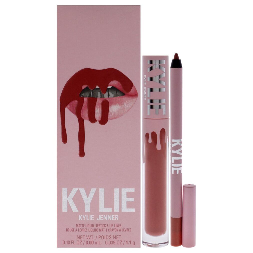 Kylie Make-up Set Matte Lip Kit 3ml Liquid Lipstick + 1.1g Lip Liner - Queen