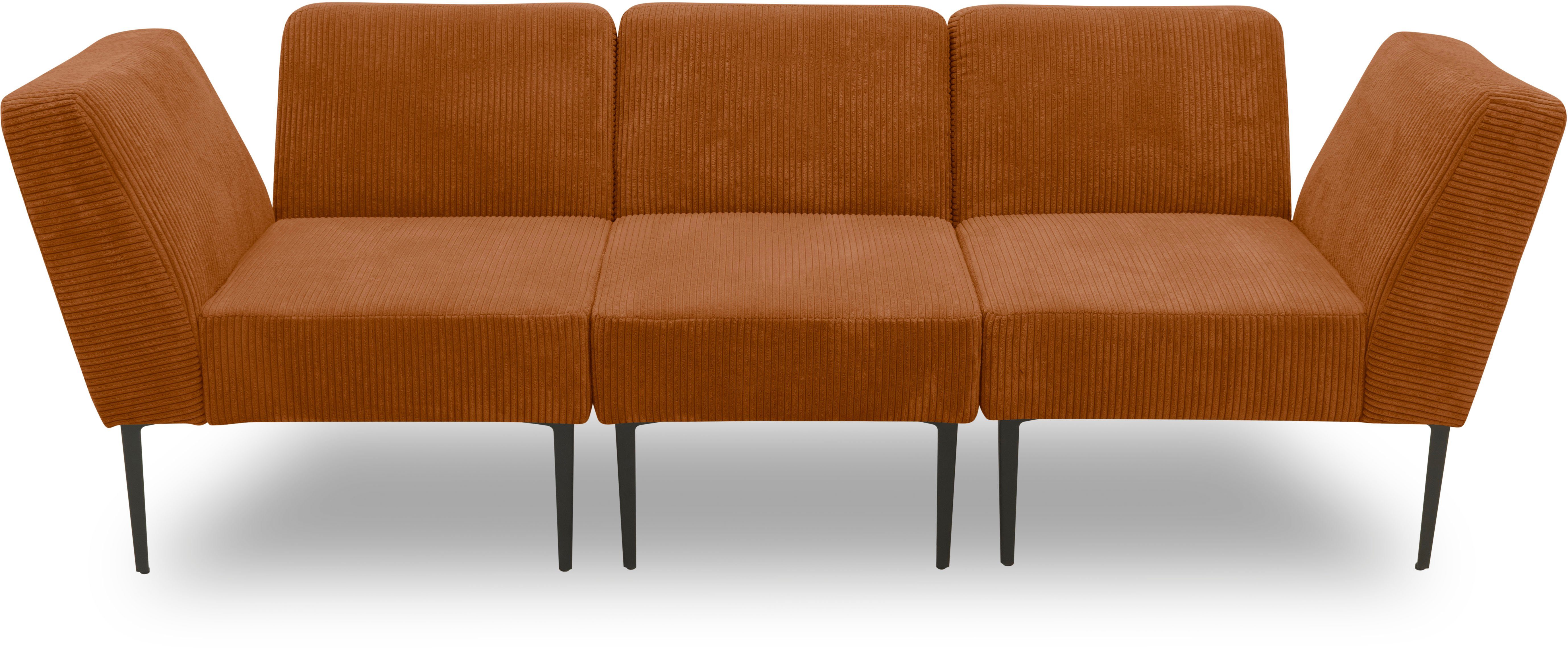 als collection oder DOMO Modul Ecke Abschluss - einsetzbar Sofa-Eckelement terrakotta 700010,