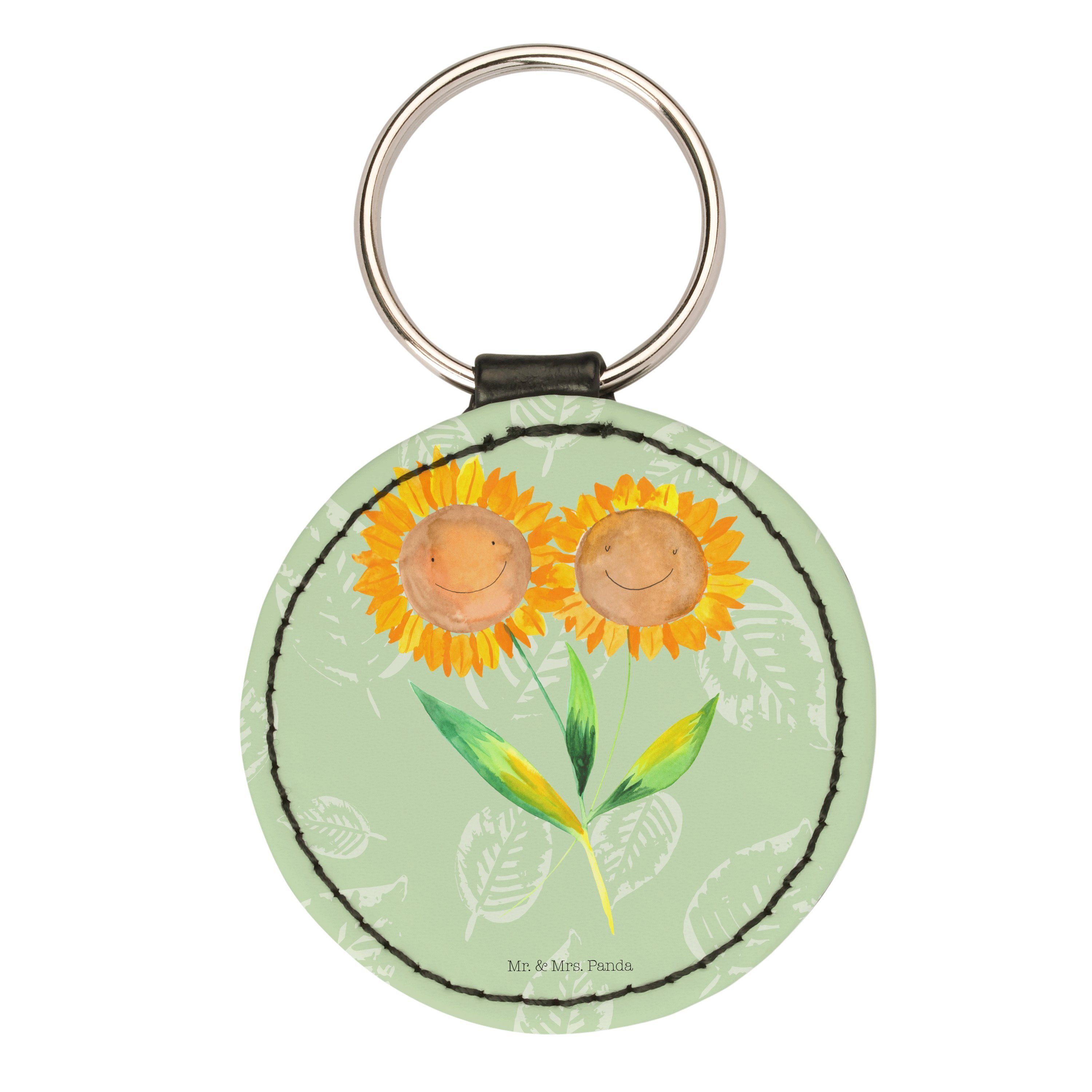 Mr. Glüc Frühlings Blattgrün - & Blumen Mrs. Deko, Sonnenblume (1-tlg) - Panda Geschenk, Schlüsselanhänger Deko,