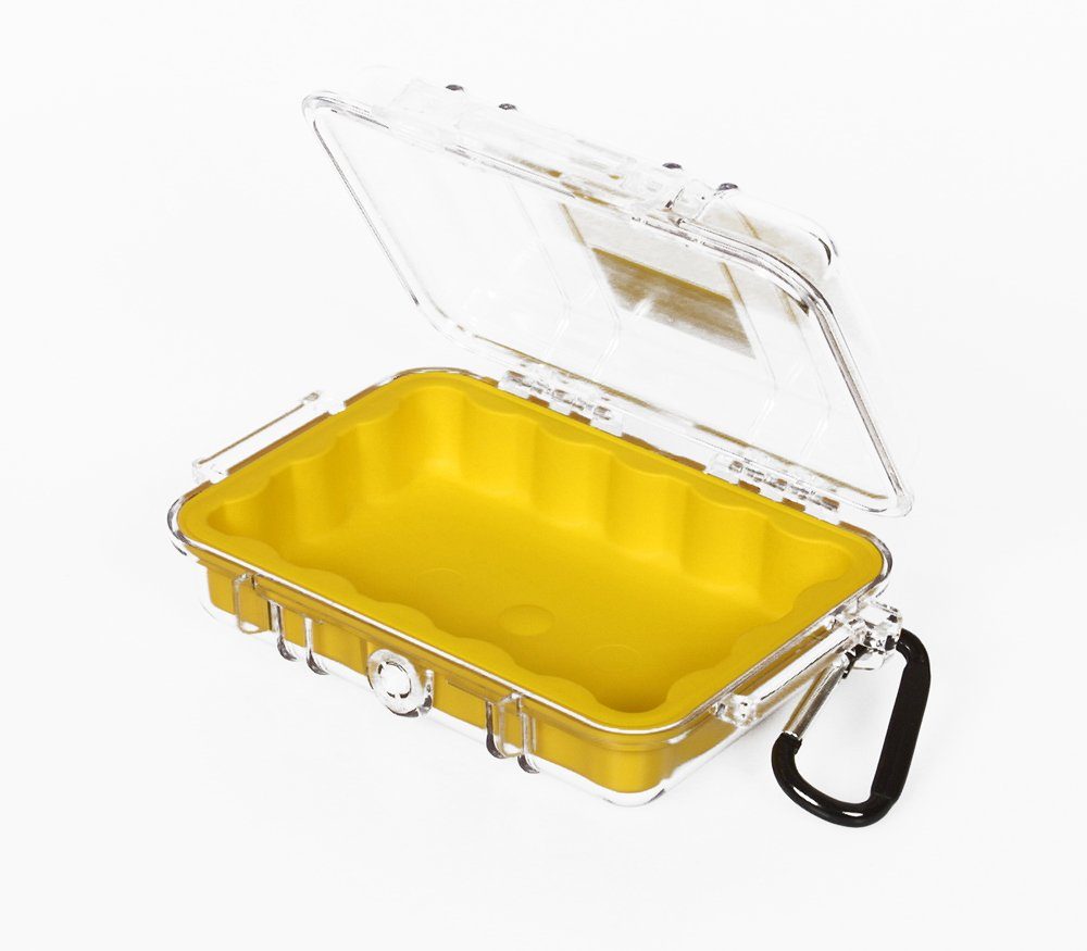 Aufbewahrungsbox, Peli 'MicroCase' - 1020 transparent-gelb