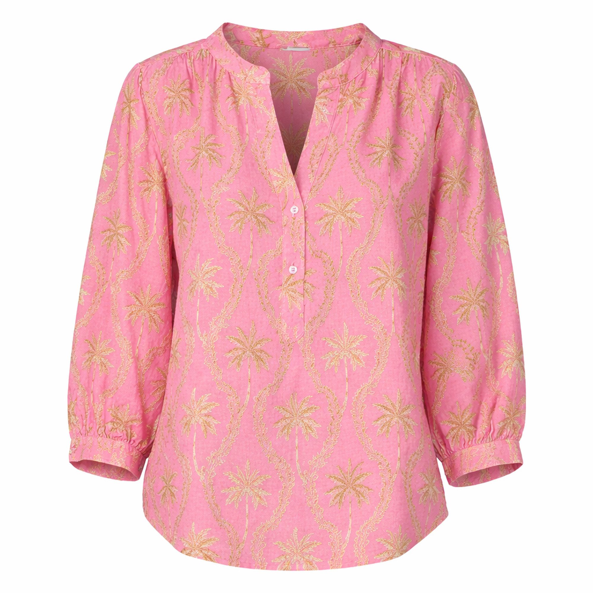 Emily Van Den Bergh Shirtbluse pink sand palms