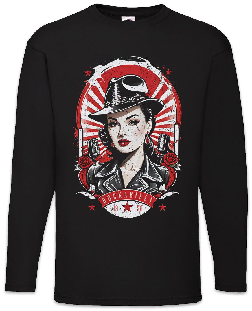 Urban Backwoods Langarmshirt Rockabella Beauty Langarm T-Shirt Tattoo Rockabilly Art Artist Fifties (1-tlg) 50s Girl Pin Up