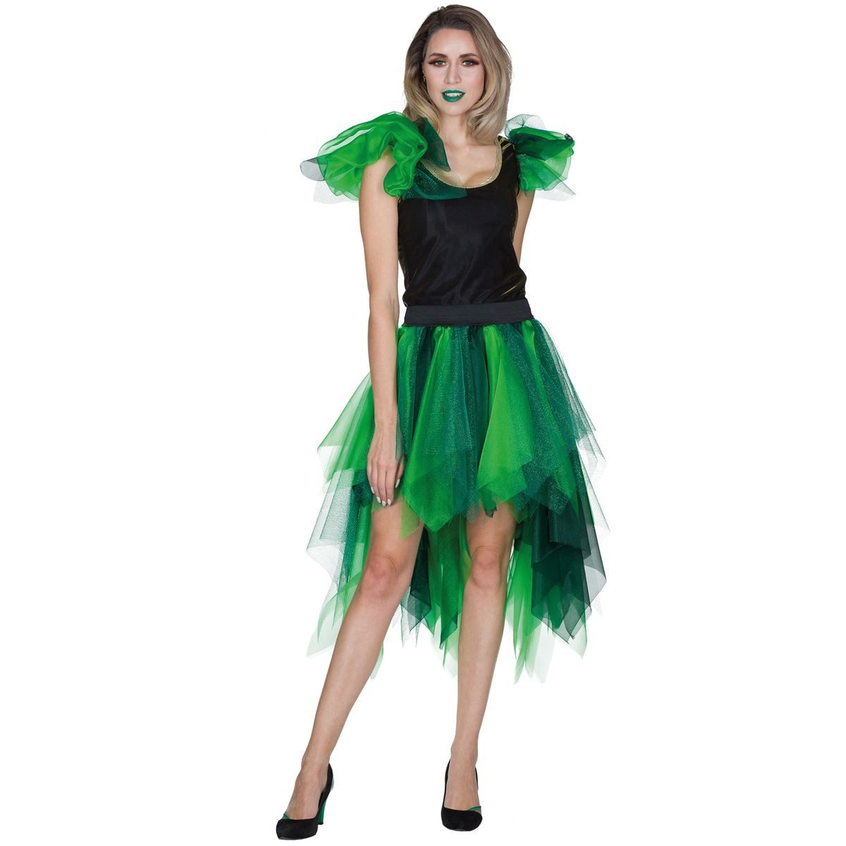 Party x People Feen-Kostüm Waldfee Grün Oberteil und Rock für Erwachsene