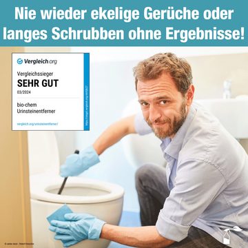 bio-chem Urin- und Kalkstein-Entferner SET 3x 1 l + Schrägdüse WC-Reiniger