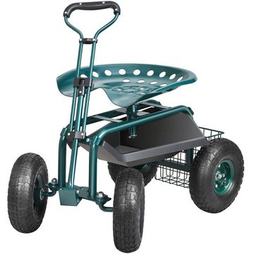 VEVOR Werkzeugwagen 136kg Gartenwagen mit 25cm Griff und 45-54cm höhenverstellbarem 30PSI