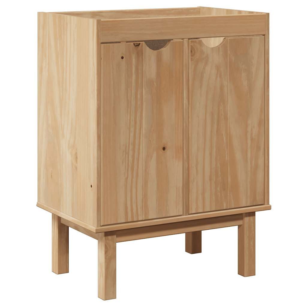 vidaXL Badezimmerspiegelschrank Waschbeckenschrank OTTA 59x40x80 cm Massivholz Kiefer