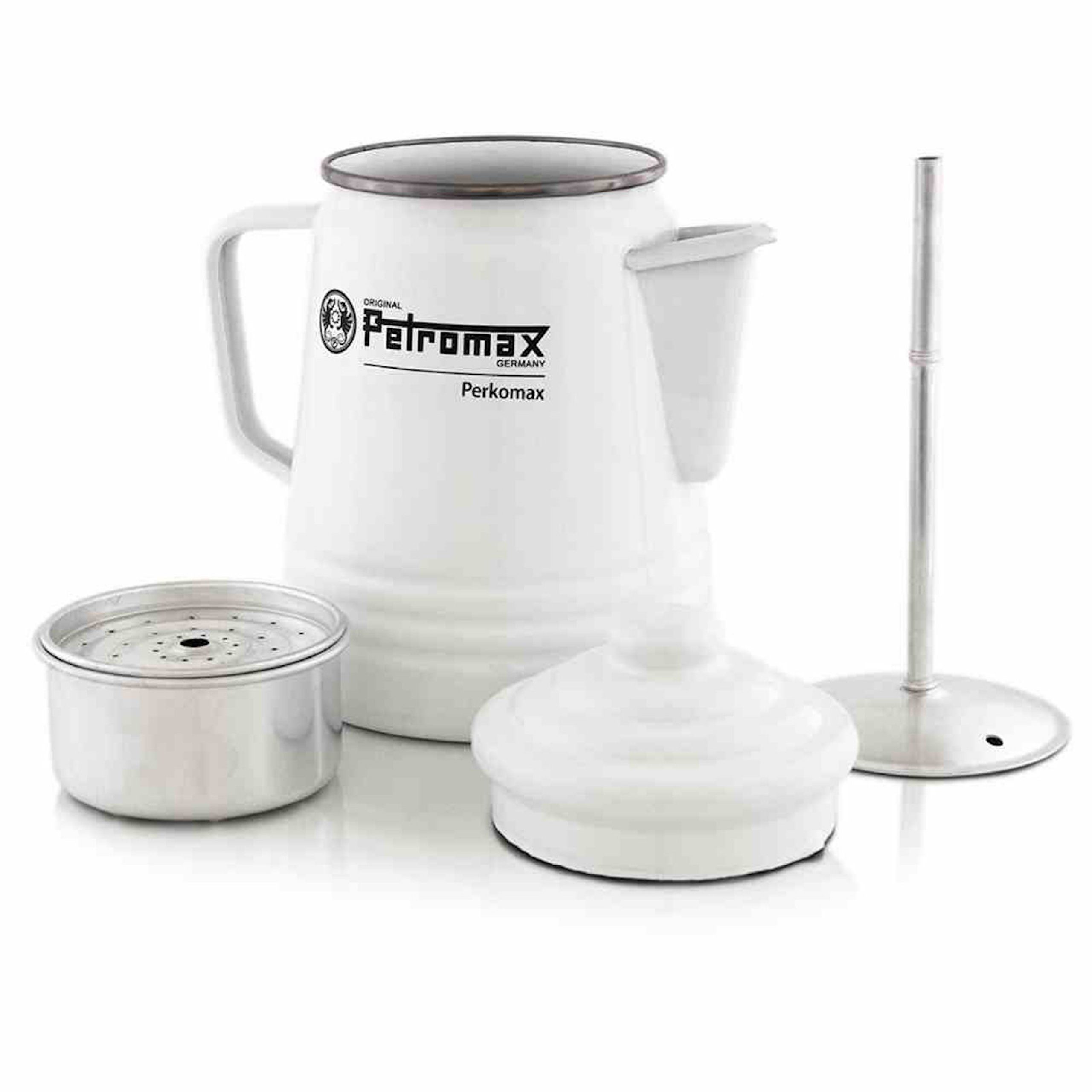 Petromax Feuerstelle Petromax Tee-/Kaffee-Perkolator weiß für 9 Tassen Kaffeekanne Stahl