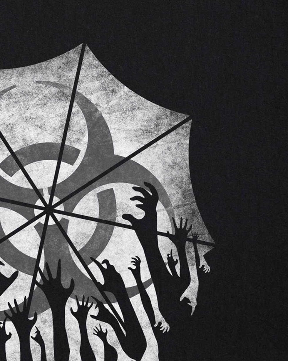 virus Print-Shirt Herren Umbrella videospiel Zombie epidemie schwarz style3 T-Shirt