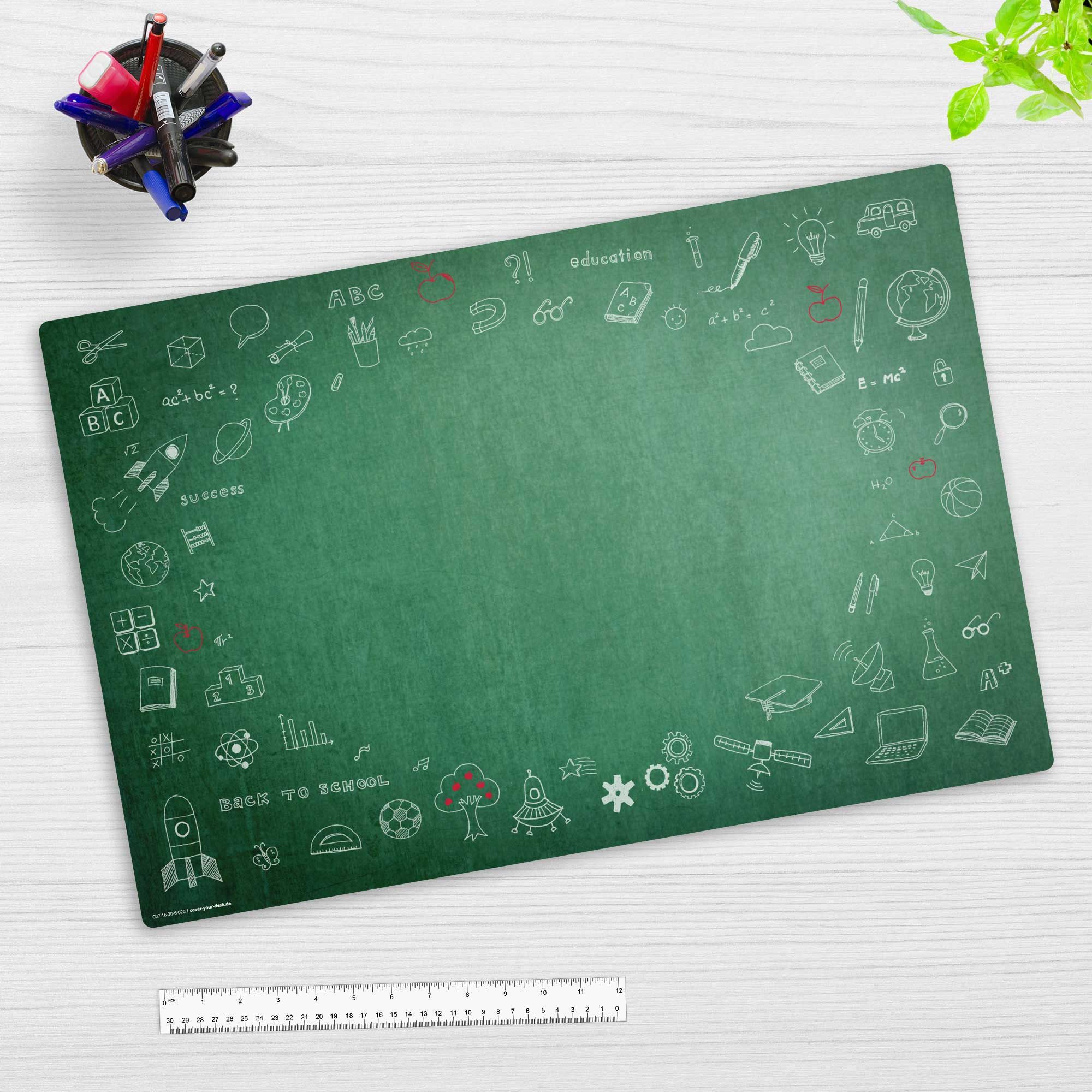 Thumbnail - cover-your-desk.de Schreibtischunterlage abwaschbar – Back to School – aus premium Vinyl – Made in Germany, (1 tlg)