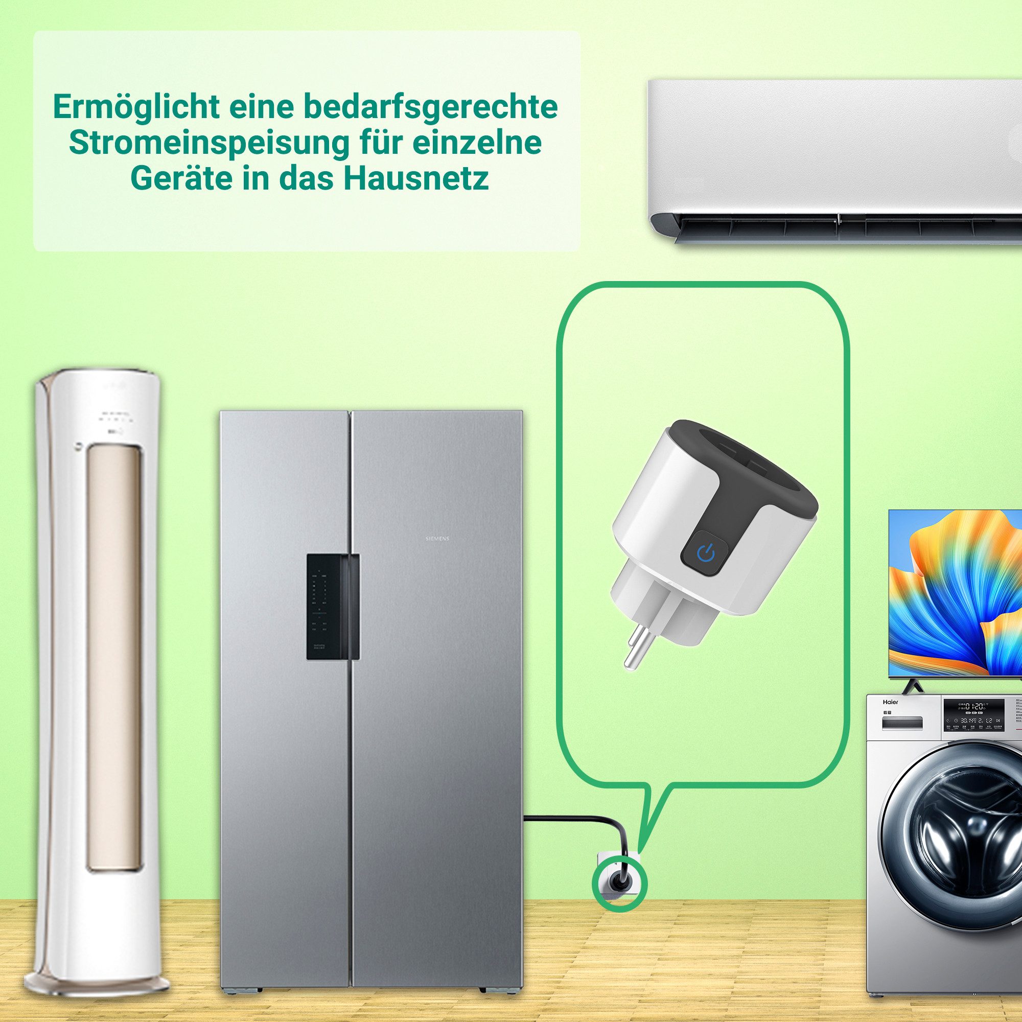 XORO SOLAR WLAN-Steckdose SPP 16A1 SmartPlug, Smart Plug mit 16A, WLAN und automatischer Energiezuteilung.