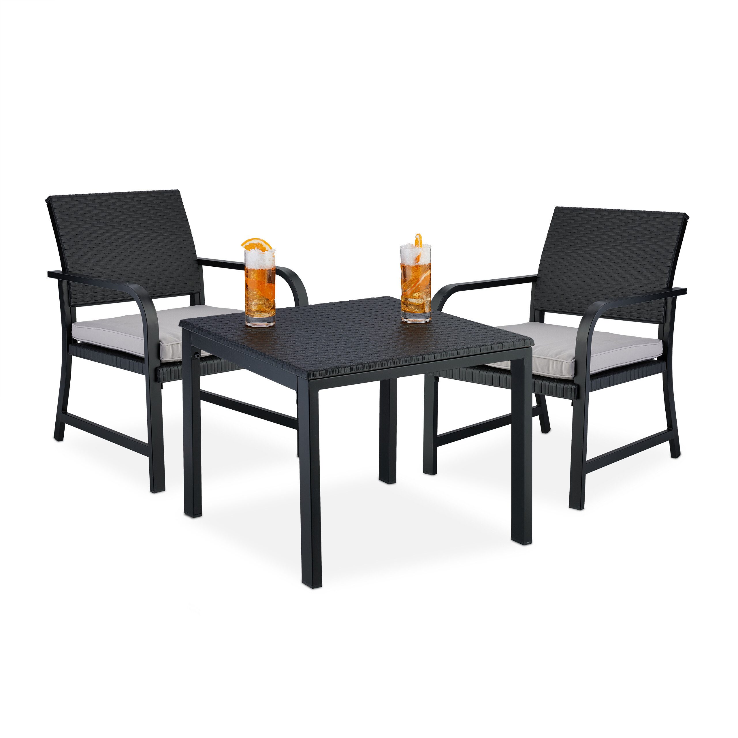 relaxdays Balkonset Balkonmöbel Set 3-teilig in günstig online kaufen