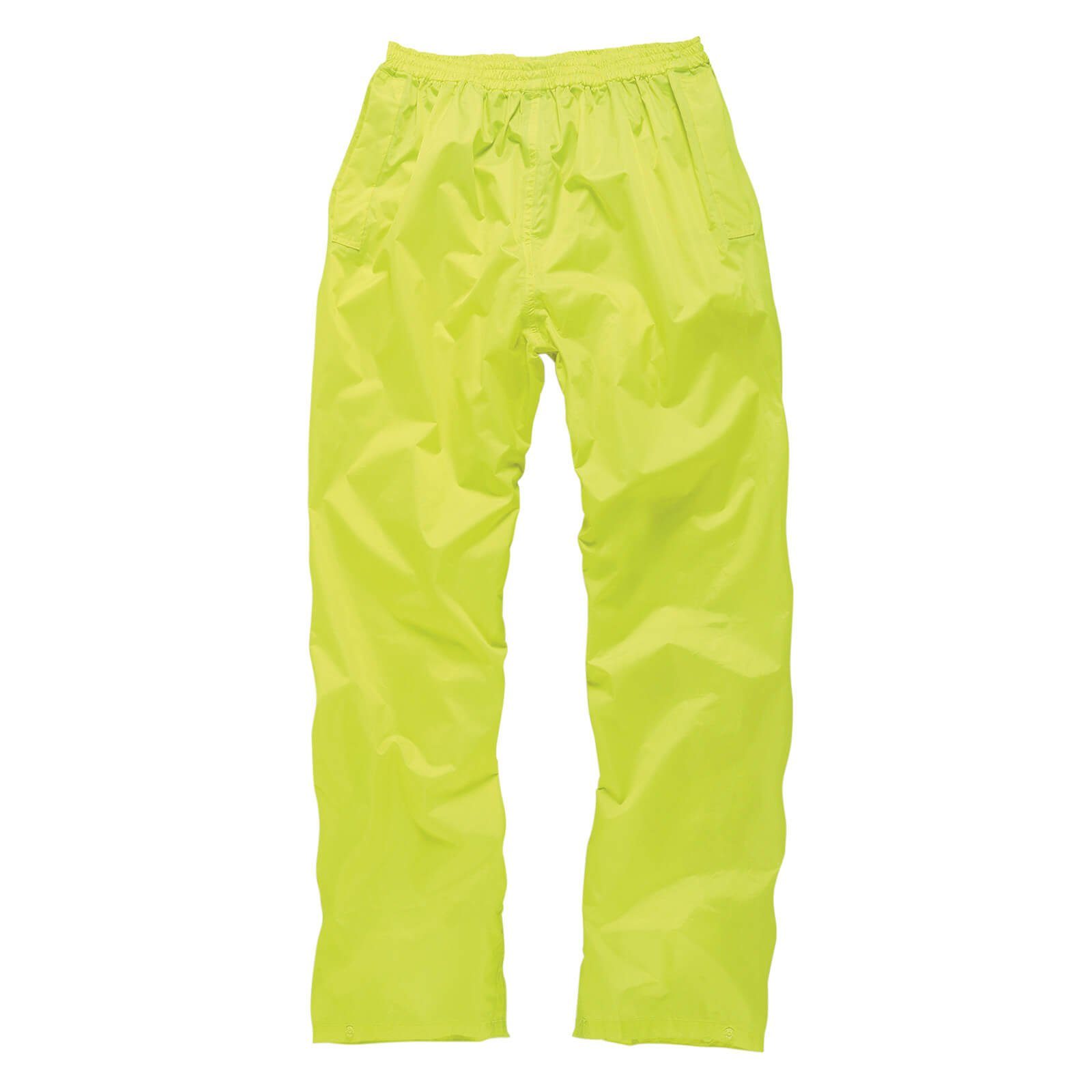 Scruffs Arbeitsjacke Regenanzug neon gelb, Regenjacke Regenhose Set Größe XL – Bild 3 von 3