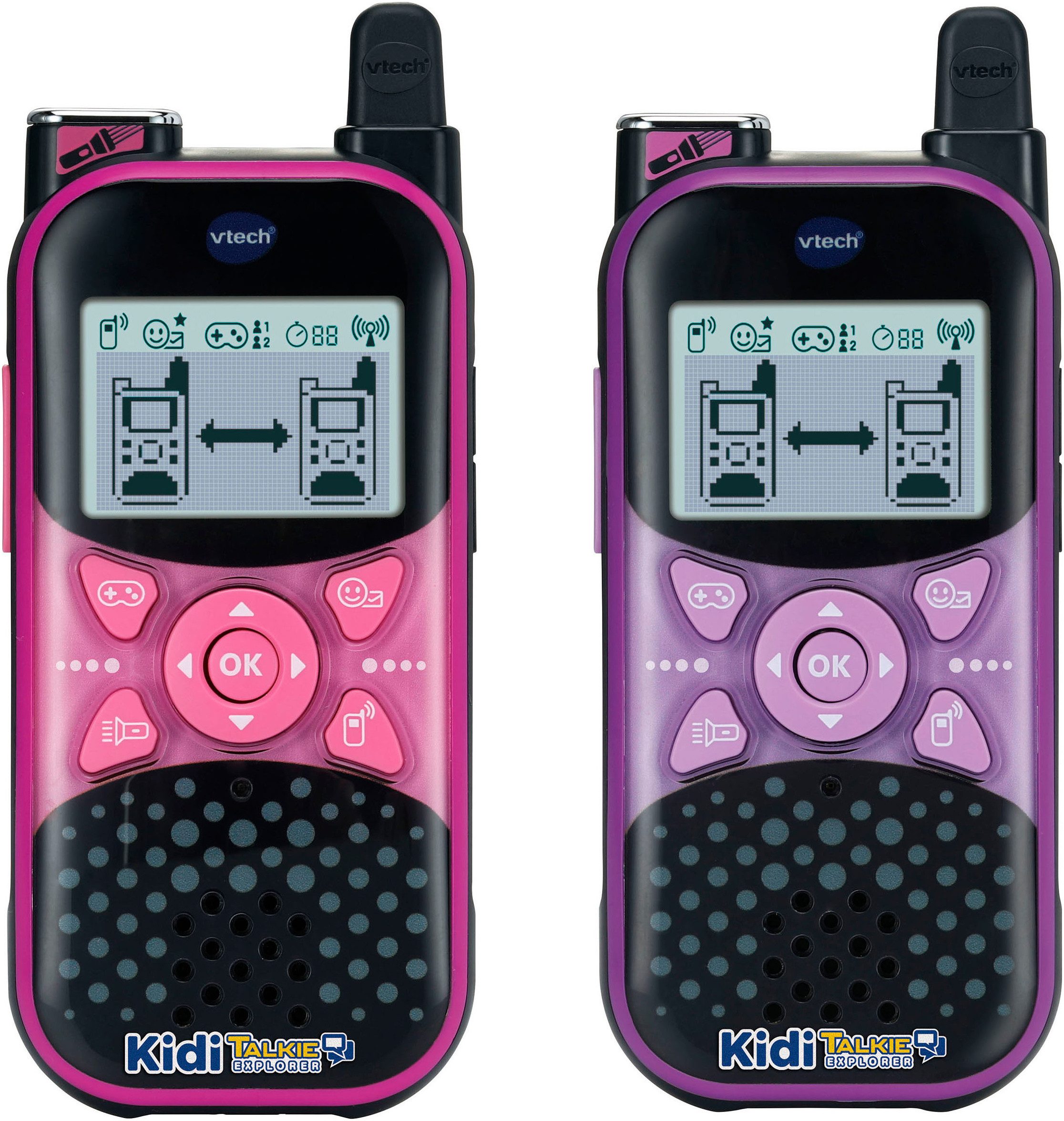 Vtech® Walkie Talkie KidiTalkie Explorer, (Set, 2-St), mit Taschenlampe