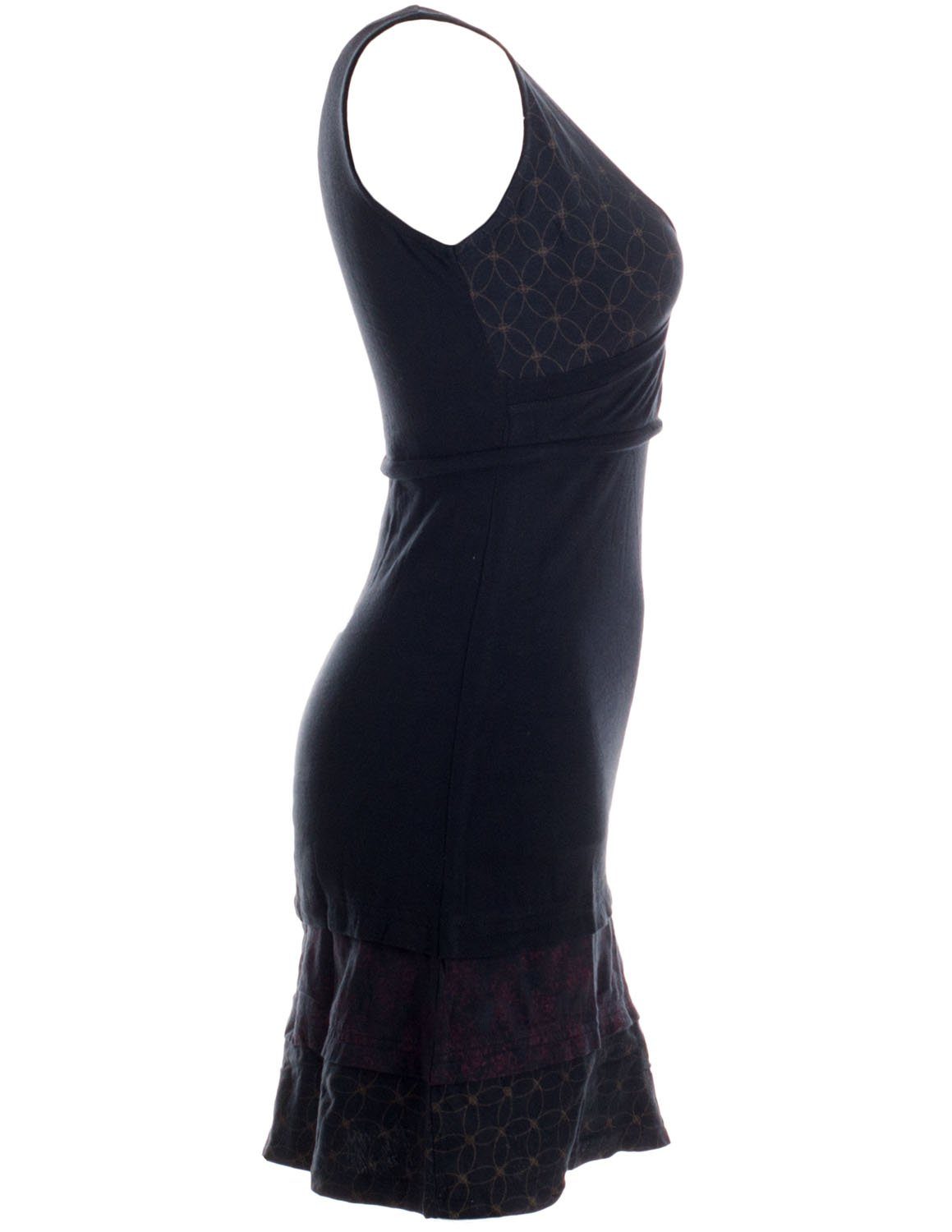 Vishes Sommerkleid Kurzes ärmelloses mini Sommerkleid bedruckt Tunika Elfen, Hippie, Goa, Ethno Style – Bild 3 von 3