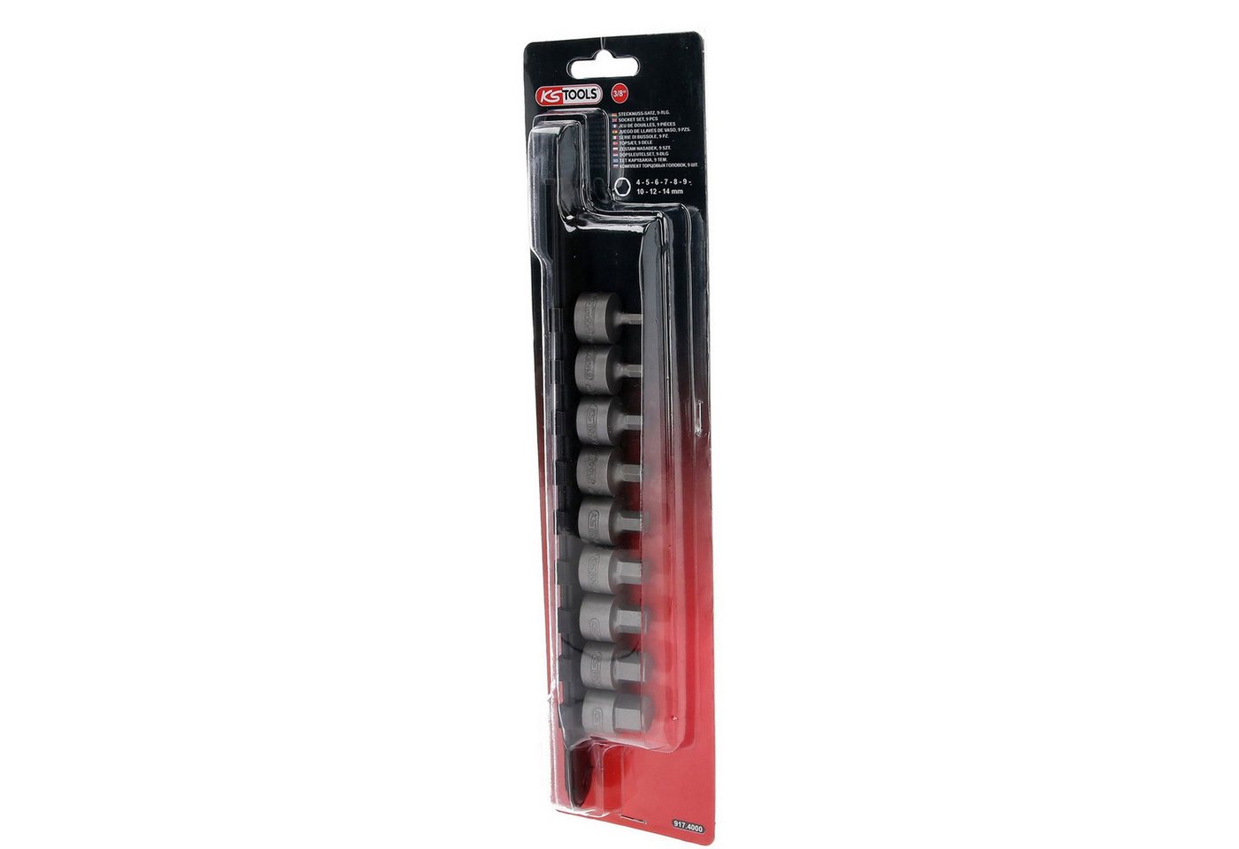 Thumbnail - KS Tools Bit- und Steckschlüsselset KS TOOLS 3/8" Bit-Stecknuss-Satz Innensechskant kurz 9tlg. 4...