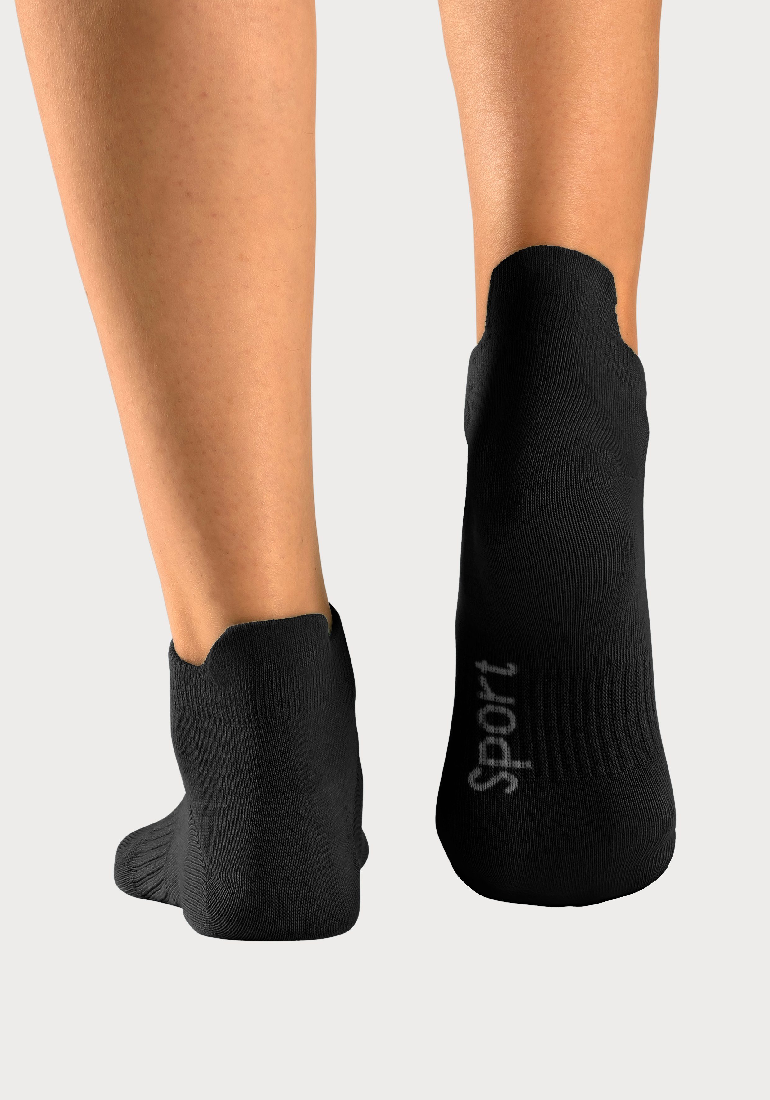 Bench. Sneakersocken (Packung, 6-Paar) mit feiner Mesh Konstruktion und Mittelfußgummi