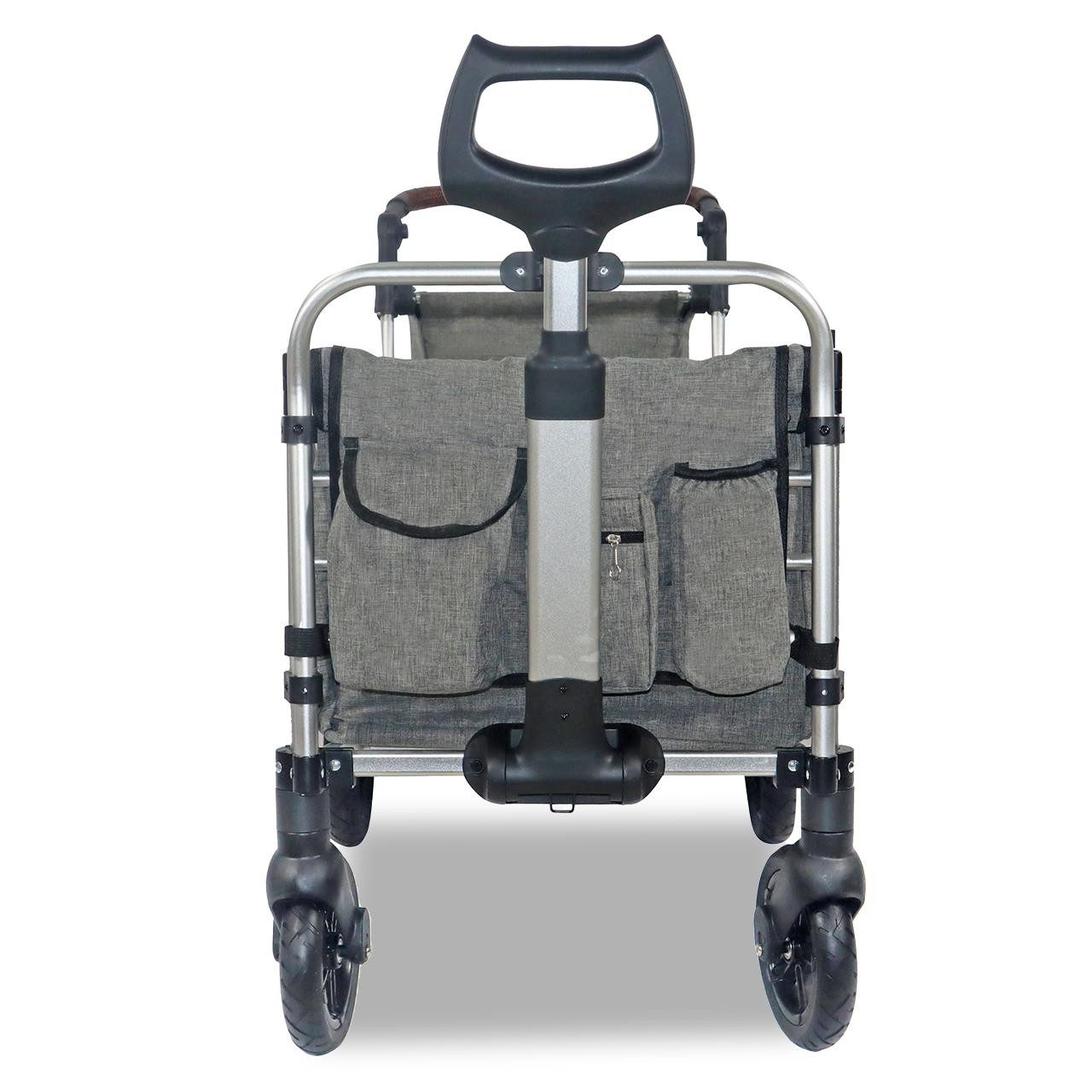 FUXTEC Bollerwagen FX-CTL950, Teleskop-Zugstange, 75 kg Belastbarkeit, großer Innenraum, kippsicher